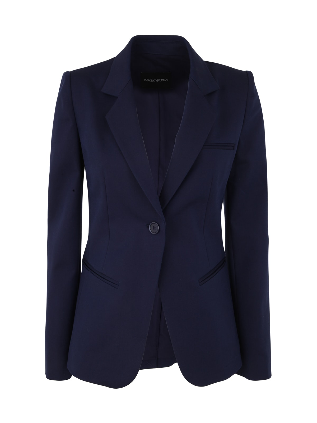 Emporio Armani Blazer With One Buttons In Blue