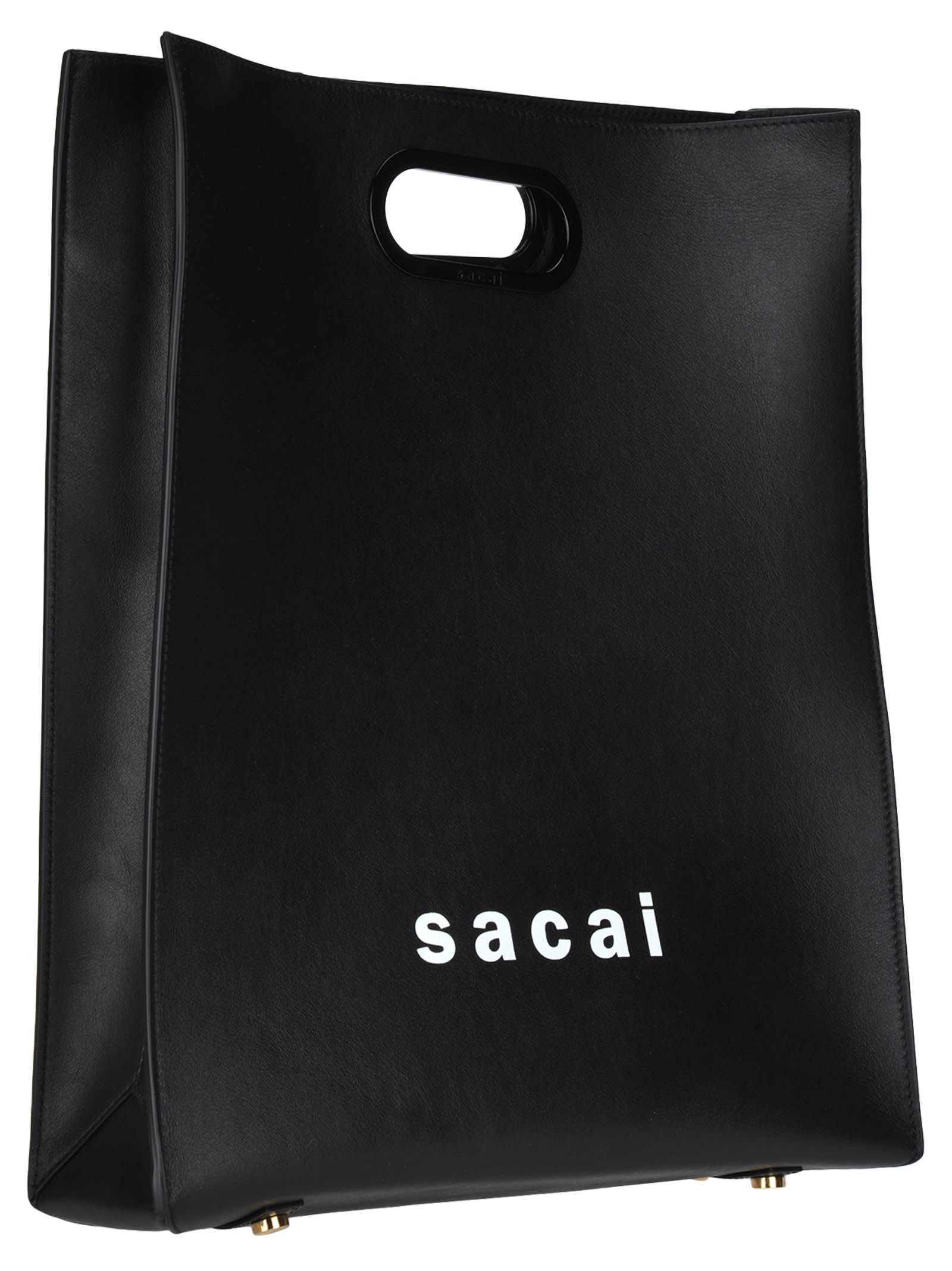 Sacai Sacai Sacai Logo Print Tote Bag - BLACK - 10874728 | italist