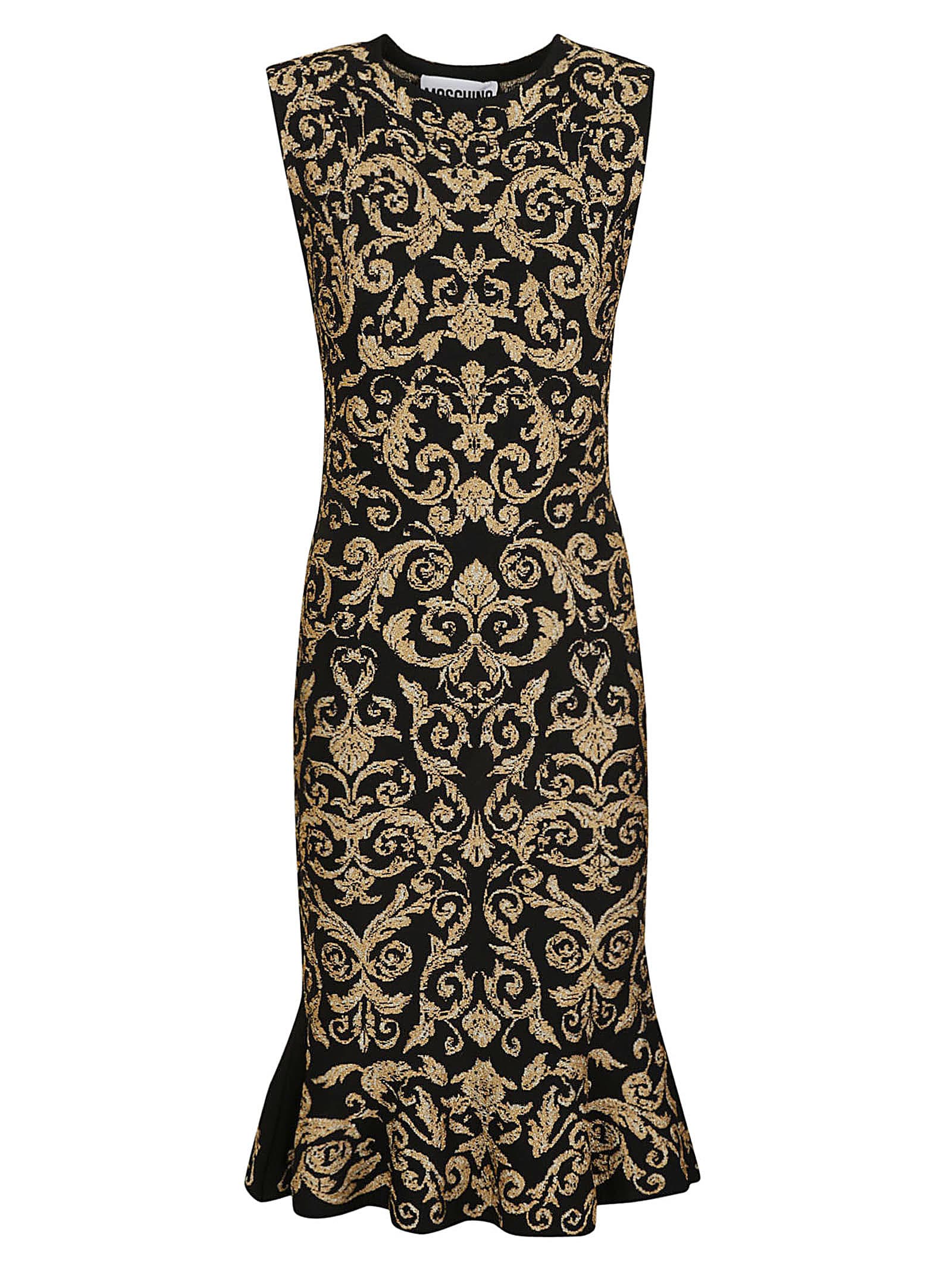 Moschino All-over Baroque Print Sleeveless Dress