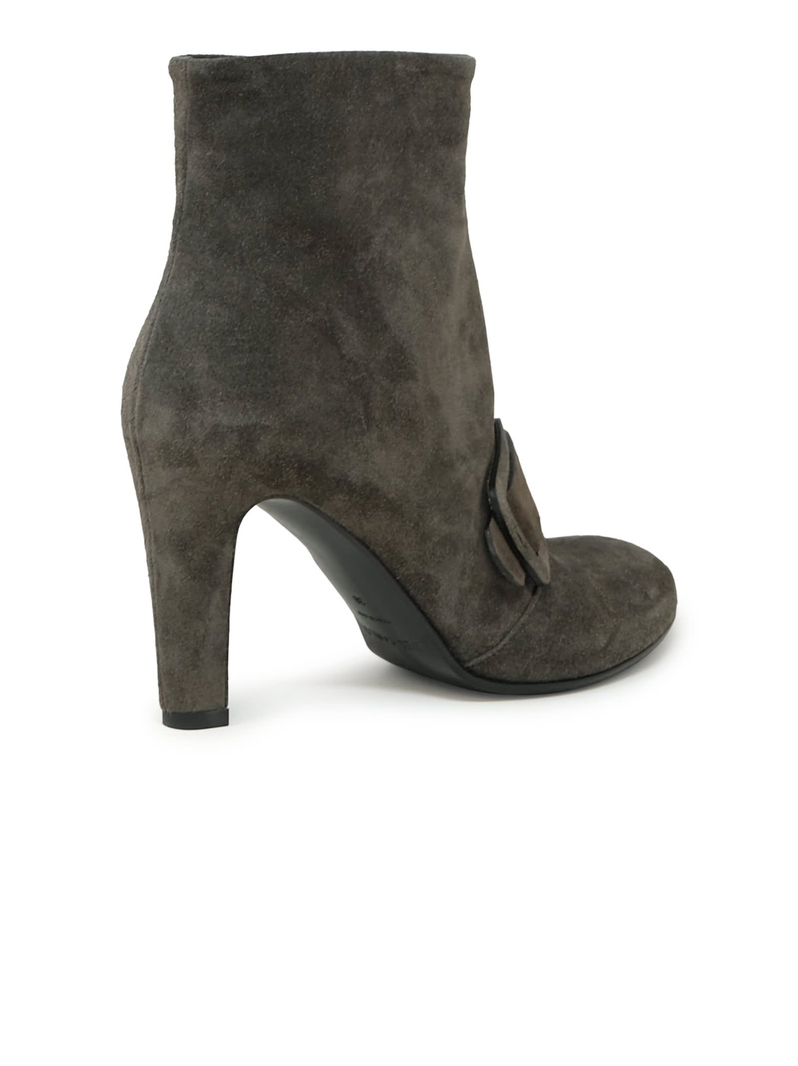 Shop Del Carlo Roberto  Suede Dafne Ankle Boots In 001 Grey