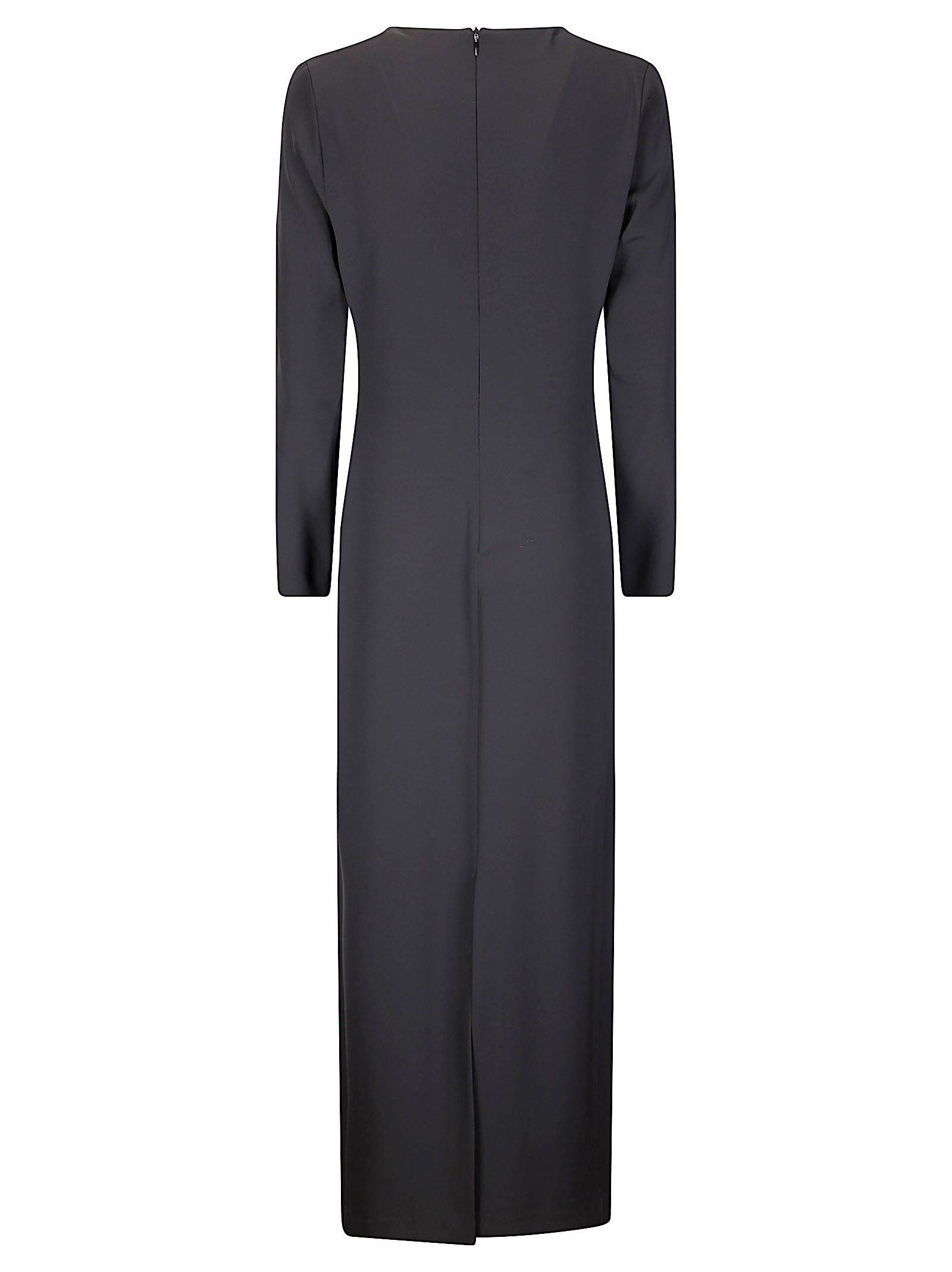 Stefano Mortari V-neck Long-sleeve Maxi Dress In Blue