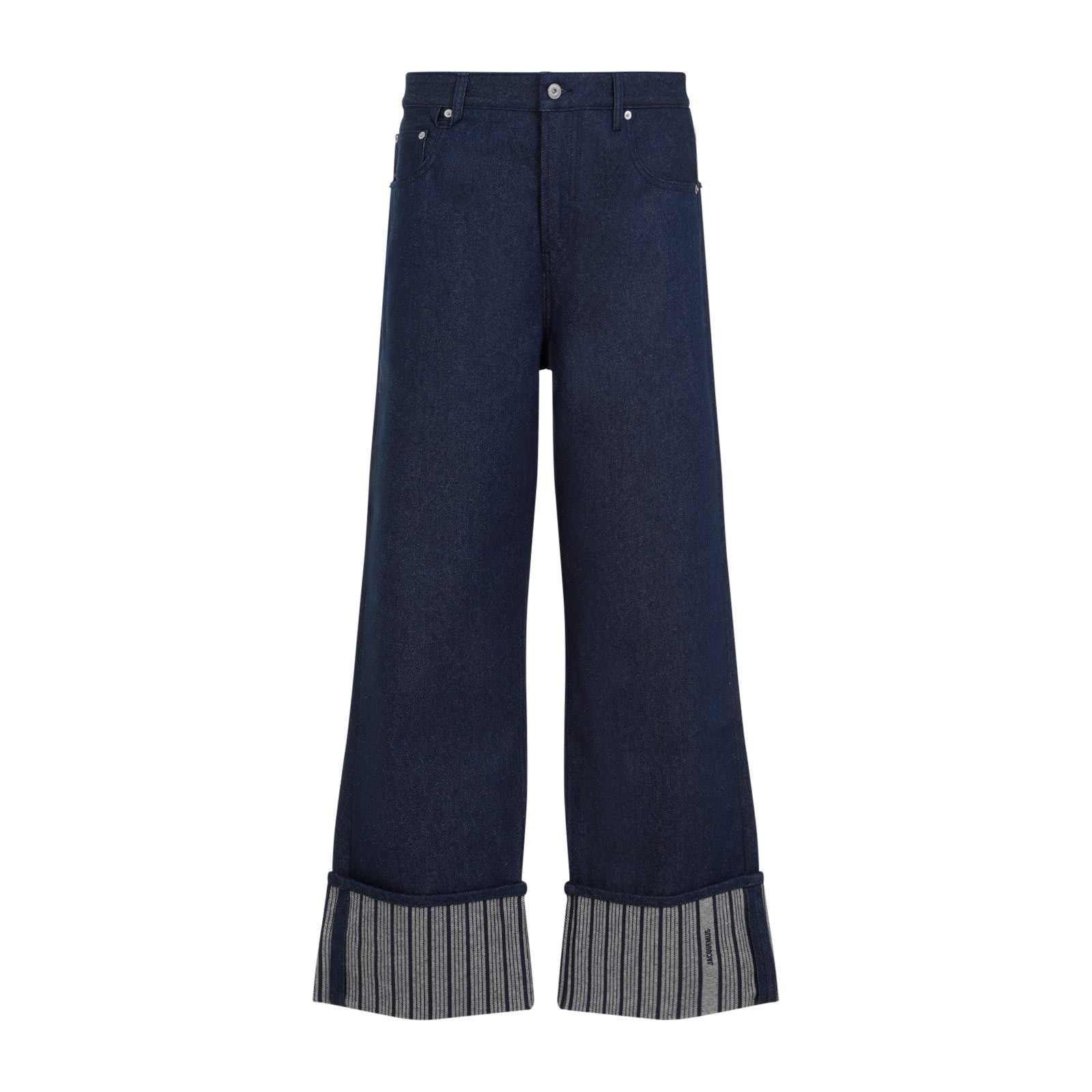 Shop Jacquemus The Wide De-nîmes Denim Pants In Blue