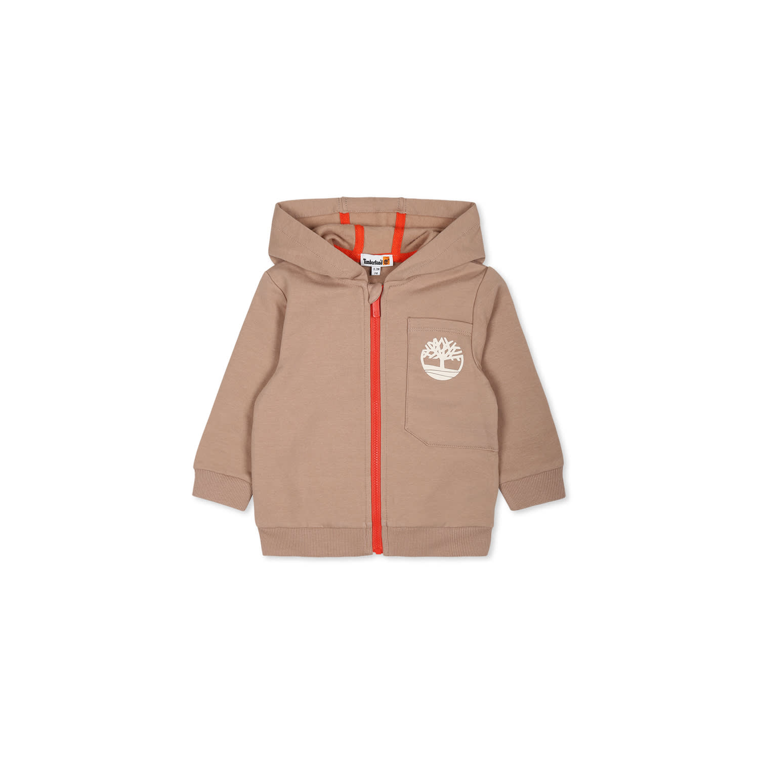Timberland Beige Sweatshirt For Boy With Logo In Beige