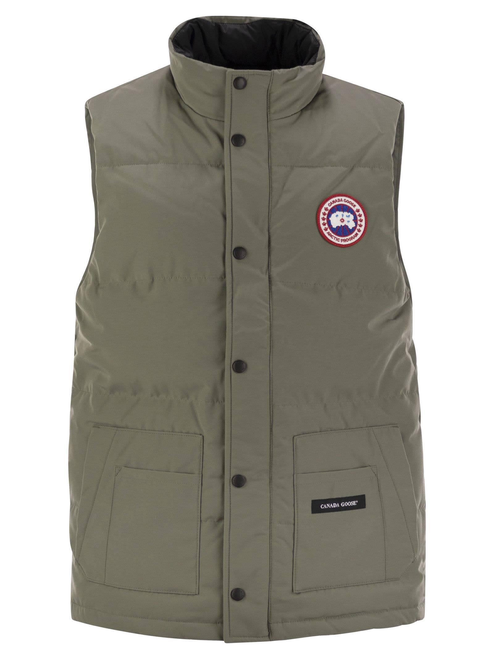 Shop Canada Goose Freestyle - Down Jacket Waistcoat In Sage