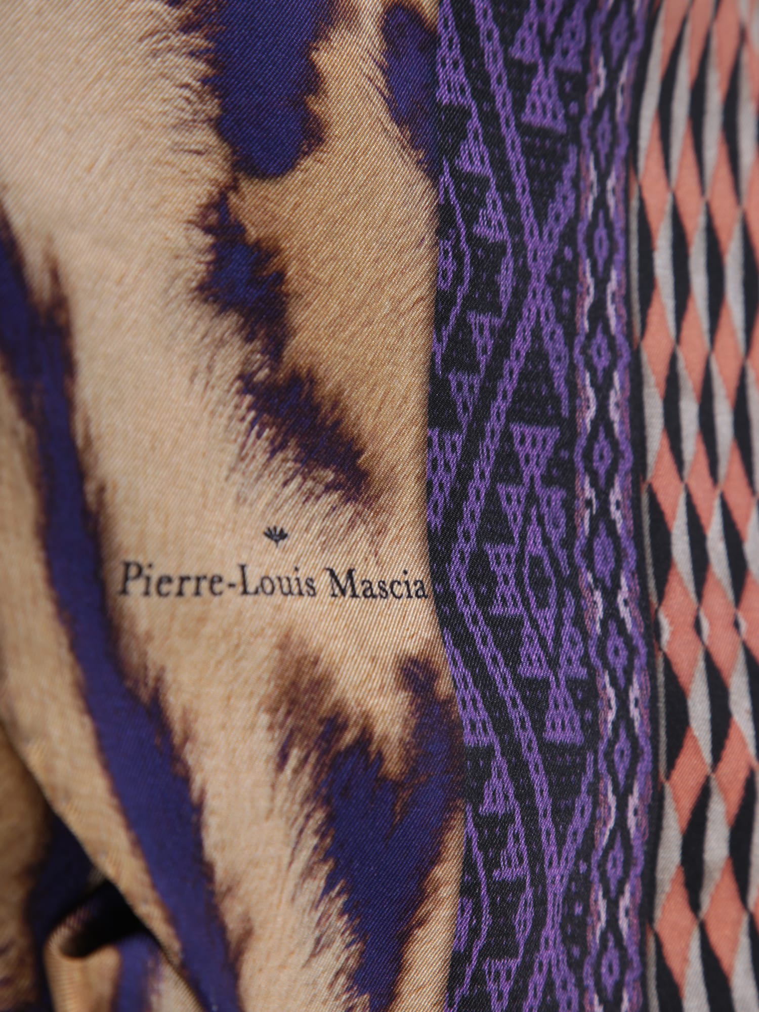 Shop Pierre-louis Mascia Aloe Blue Foulard