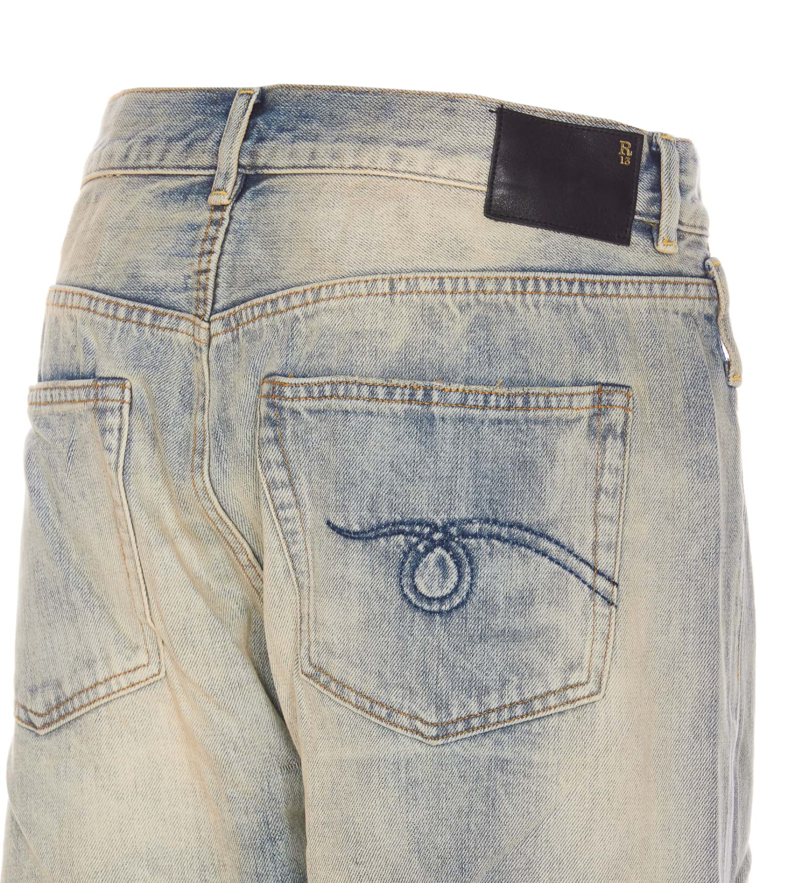 Shop R13 Crossover Jeans In Blue