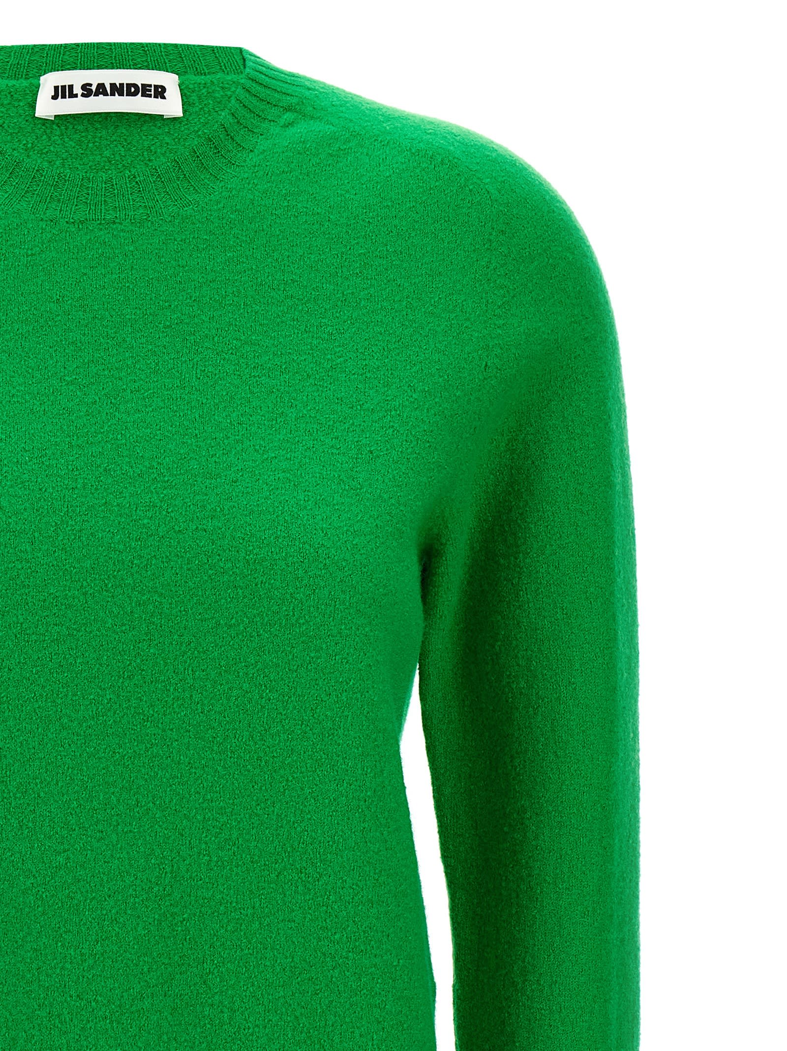 Shop Jil Sander Wool Sweater In Green