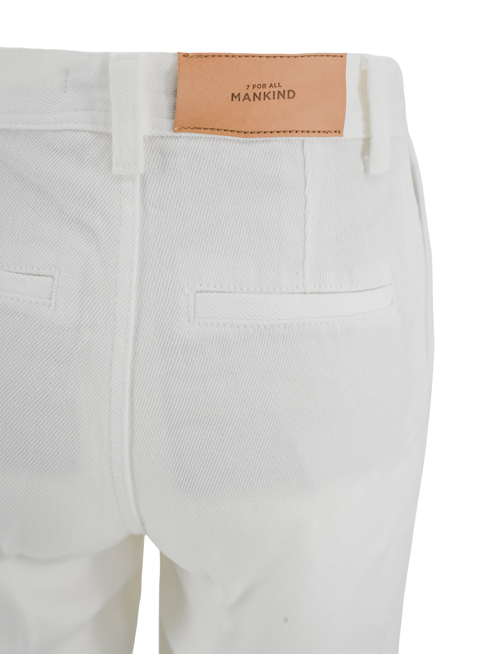 Shop 7 For All Mankind Pleated Trouser Colored Tencel In White