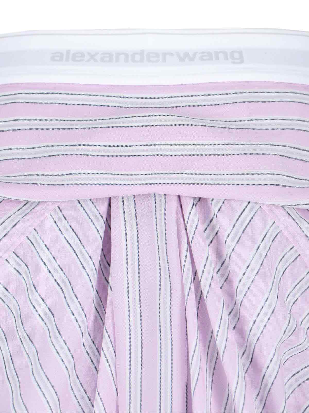 Alexander Wang Large Pants In Silk In Bluemulti