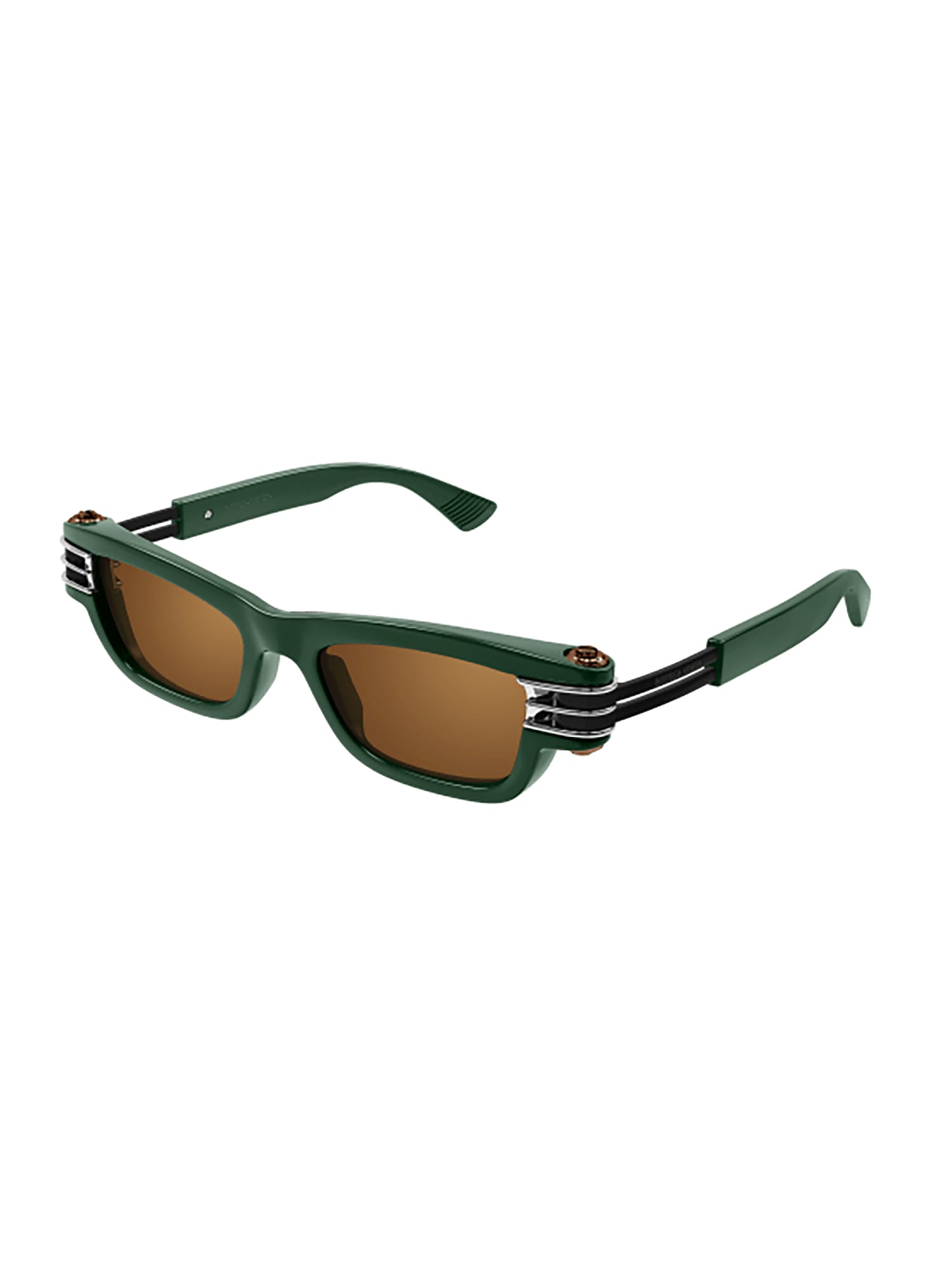 Shop Bottega Veneta Bv1308s Sunglasses In Green Black Copper