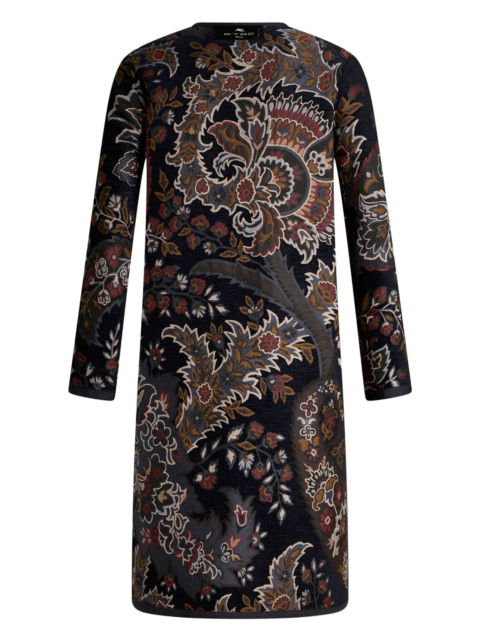 Shop Etro Knee-length Reversible Coat In Brown