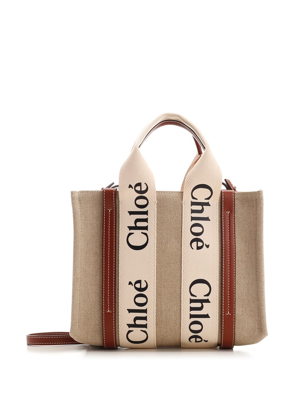 Shop Chloé Small Woody Tote Bag In Brown