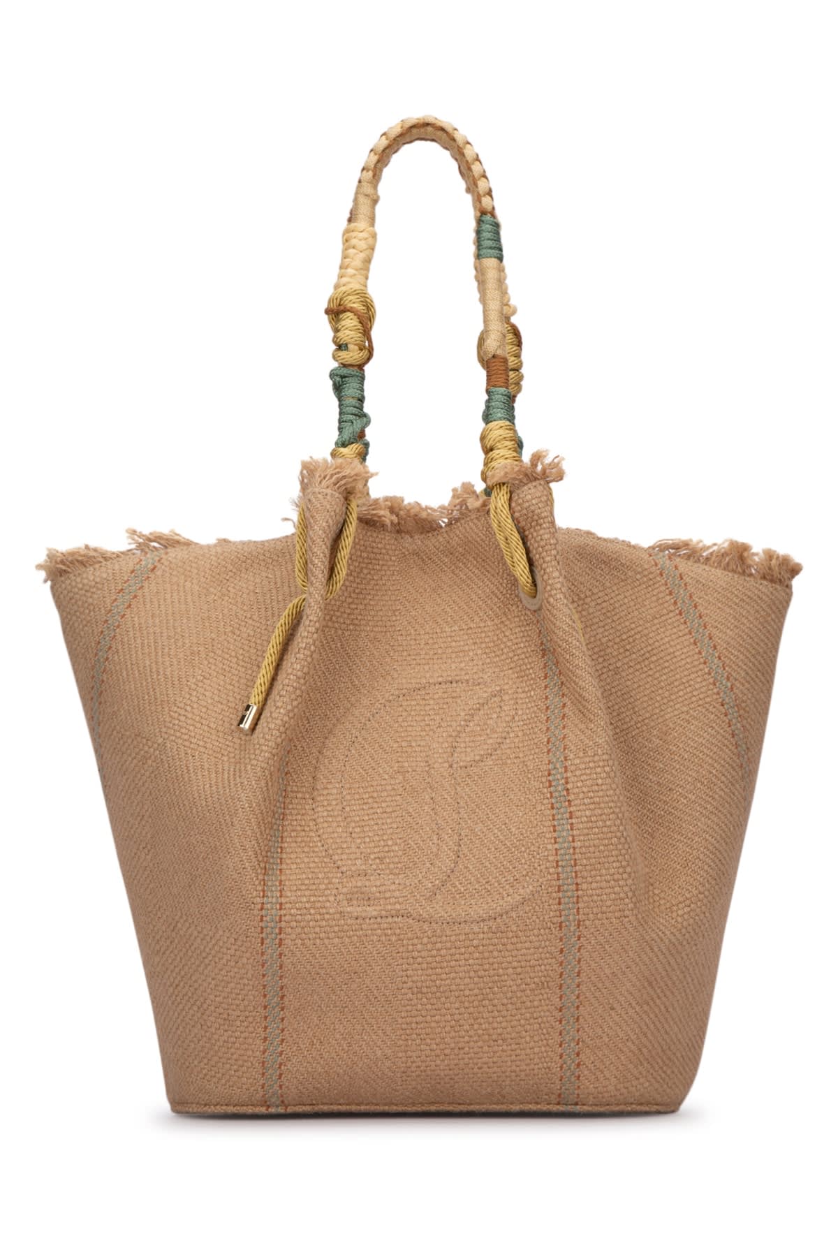 Shop Christian Louboutin Borsa In Naturalmineralmulti