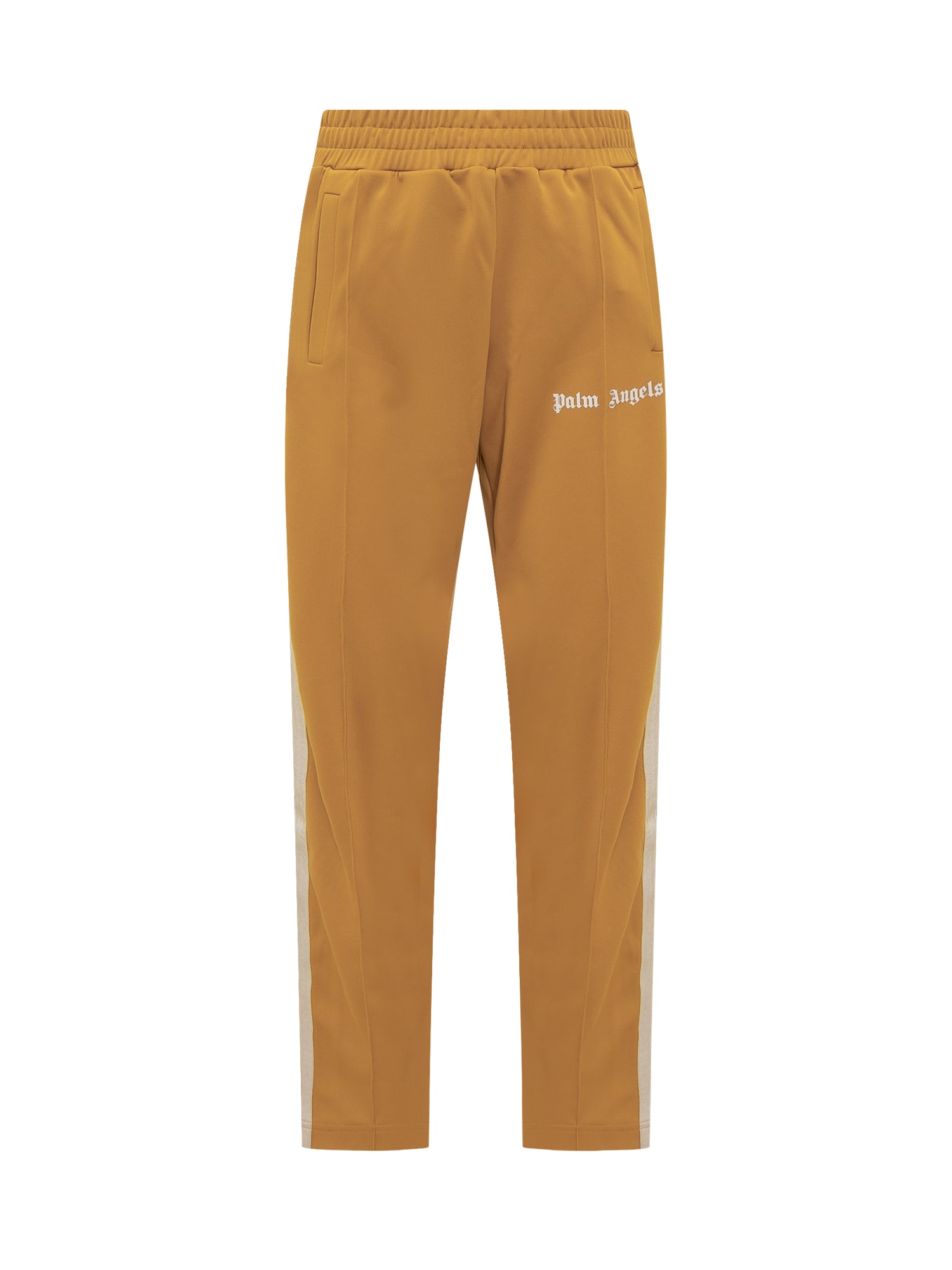 Palm Angels Logo-print Track Pants In Camel White