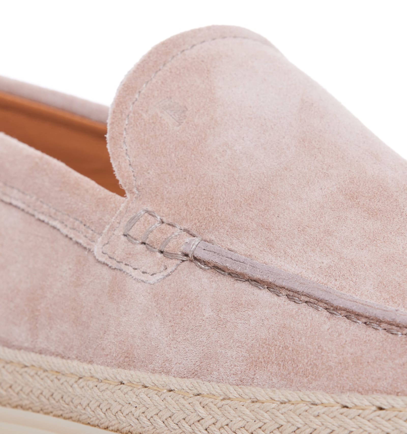 Tod's Suede Leather Loafers In Beige