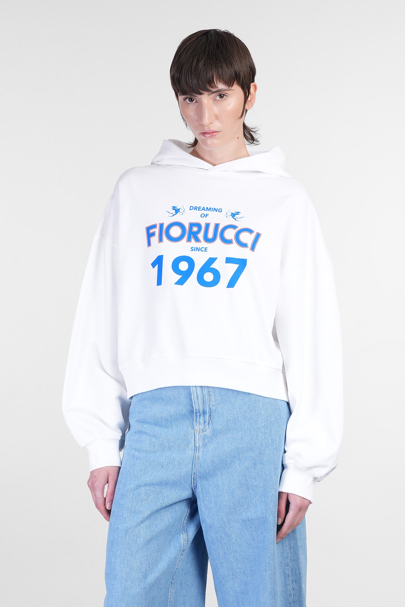 Sweatshirt In White Cotton