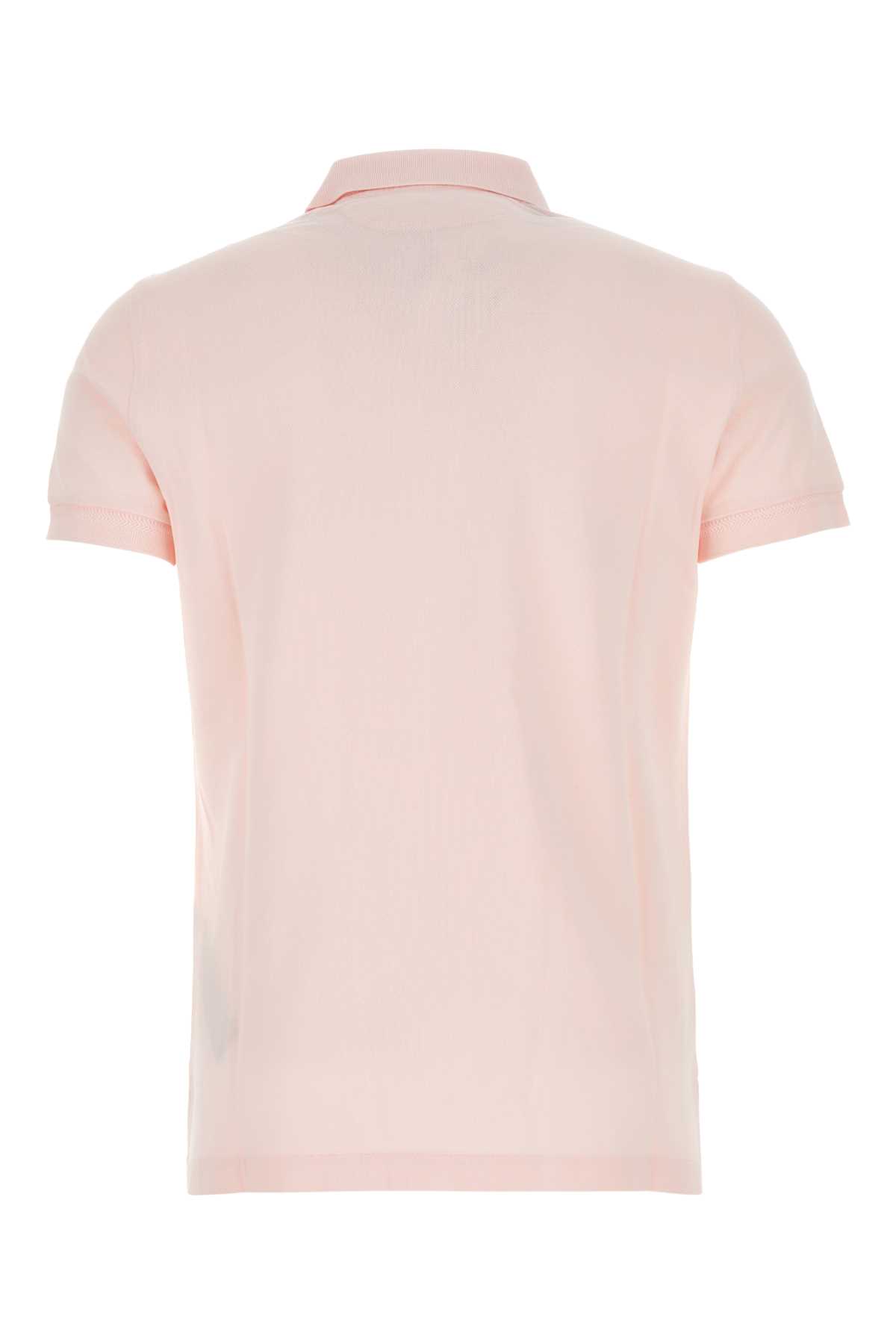 Shop Tom Ford Pink Piquet Polo Shirt In Powredpink