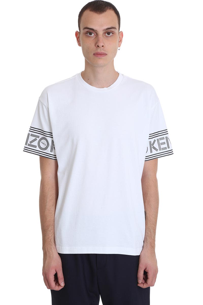 KENZO WHITE COTTON T-SHIRT,11280429
