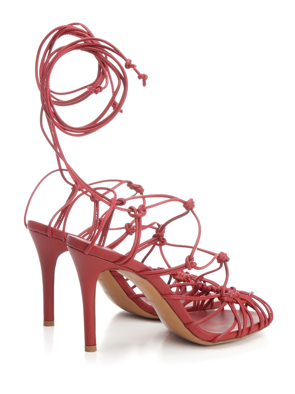 FORTE FORTE WHITE LEATHER SANDALS