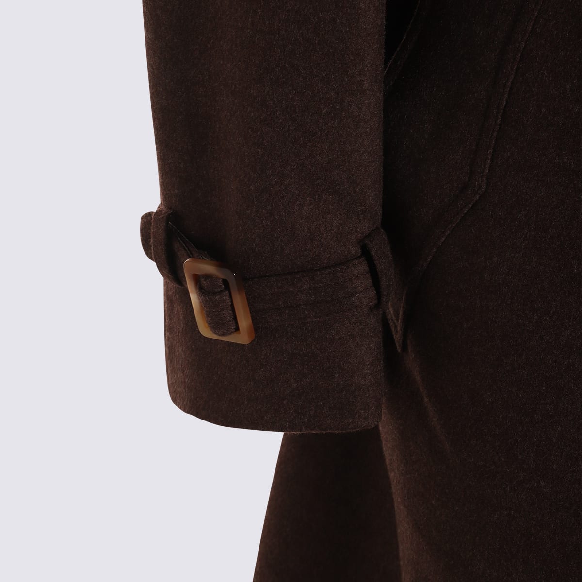 Brunello Cucinelli Brown Wool Trench Coat In Brown