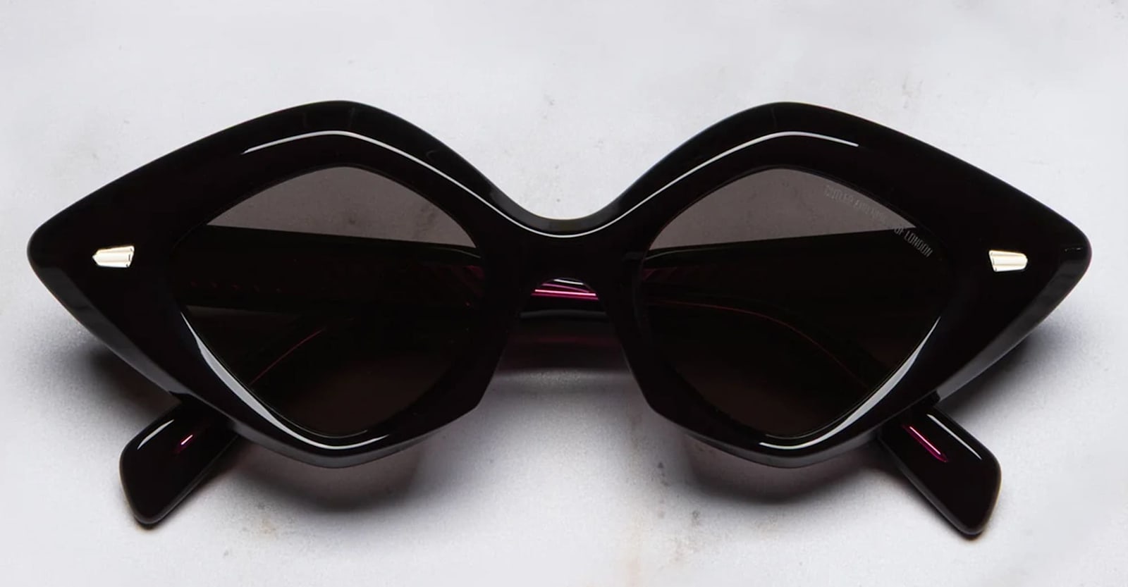 Cutler And Gross 9126 - Black On Pink Sunglasses In Blue