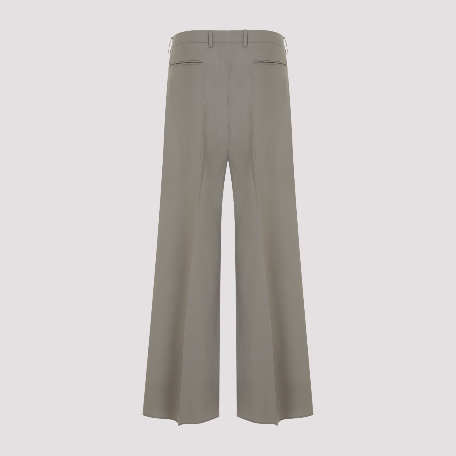 Shop Etro Double Pleat Trousers In Grigio Fango