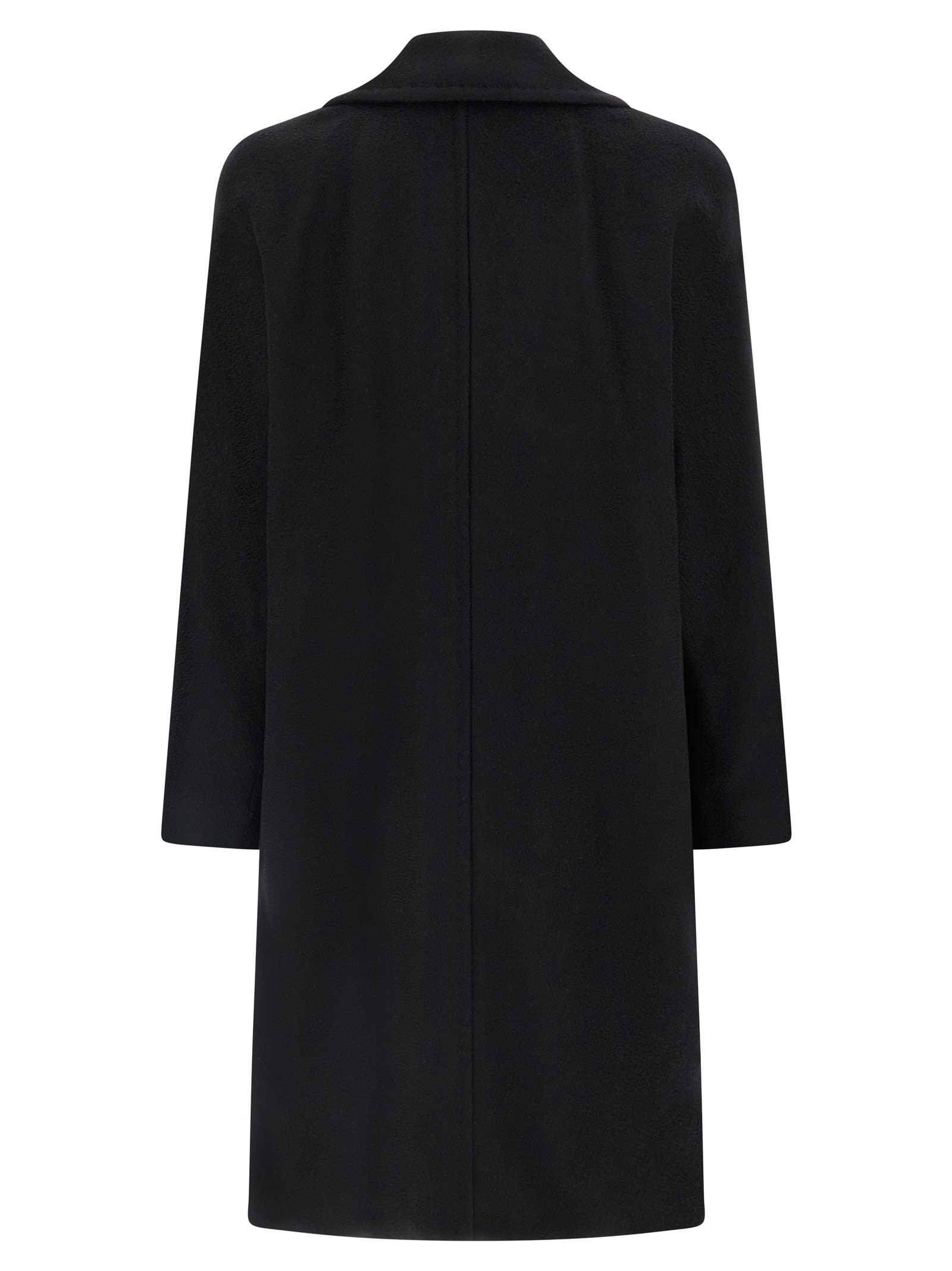 Max Mara Oversized Wool Coat In Black