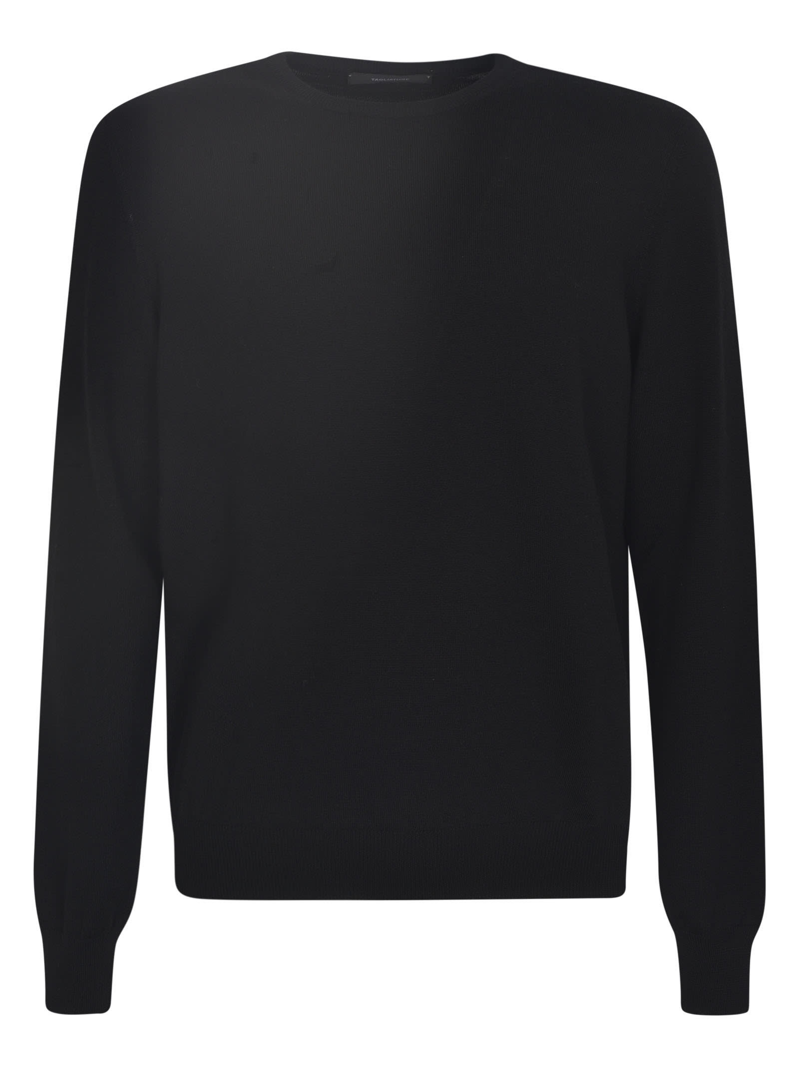 Shop Tagliatore Round Neck Sweater In Black