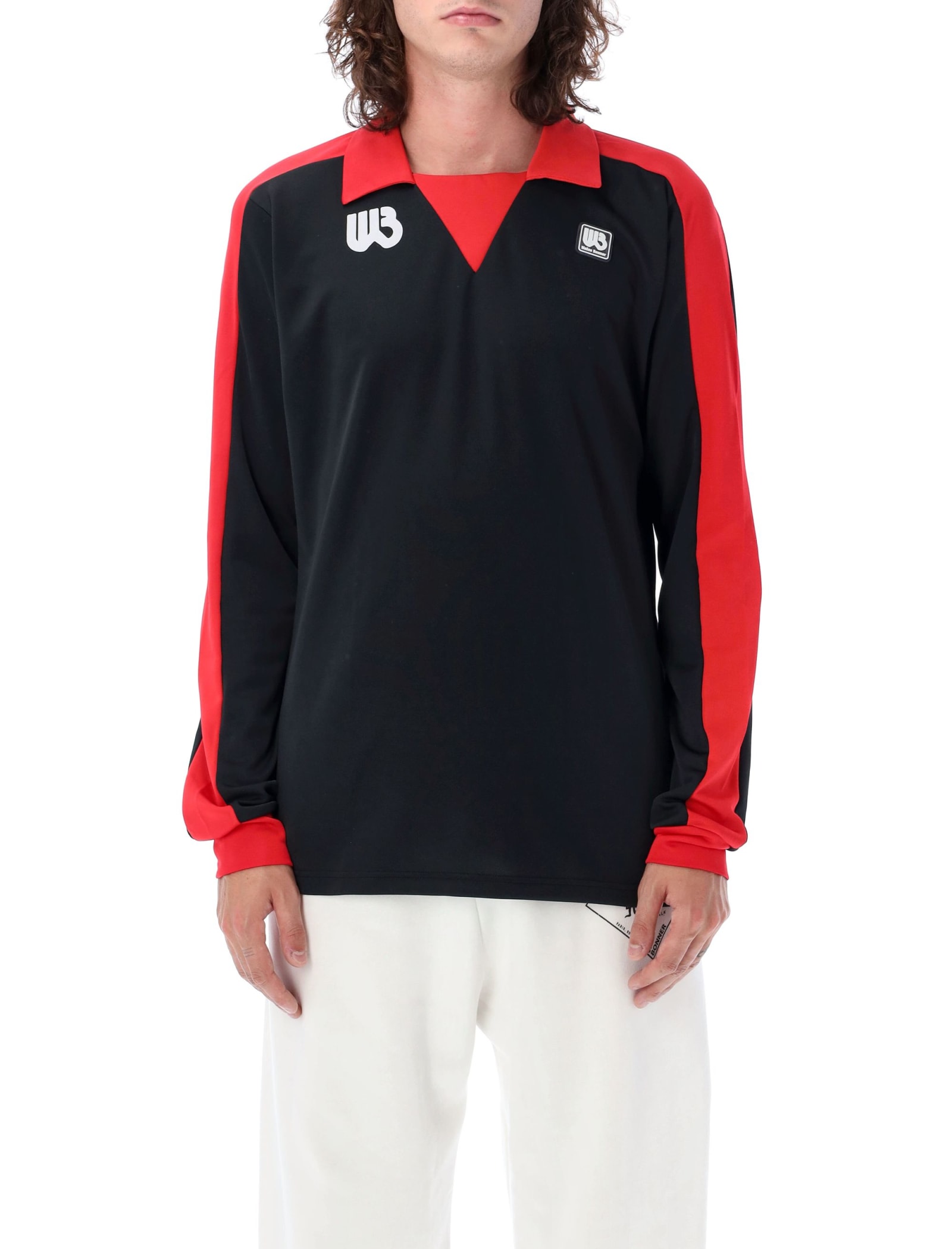 Shop Wales Bonner Home Jersey Polo Shirt In Black