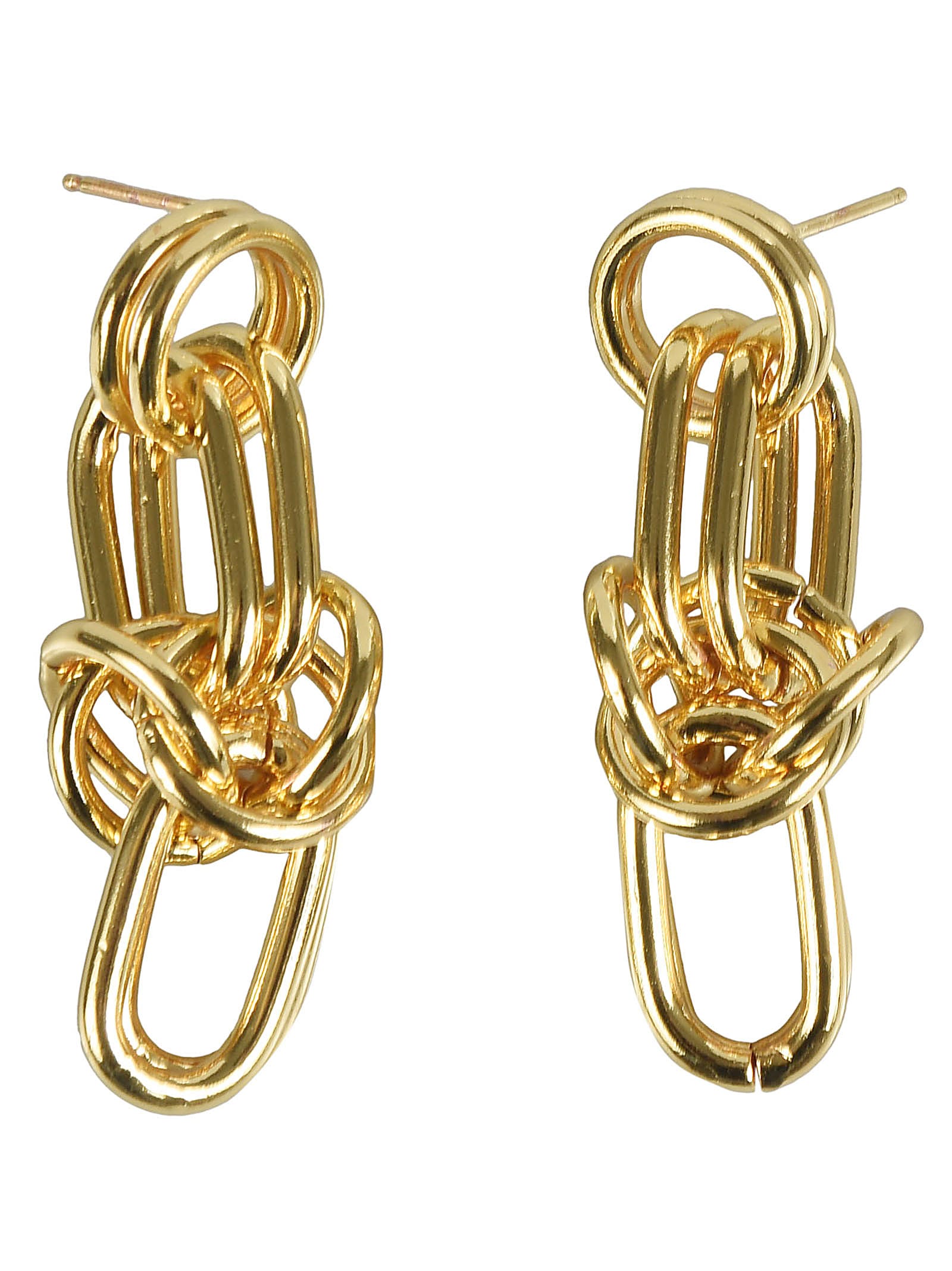 Shop Federica Tosi Chain Bind Earings In Gold