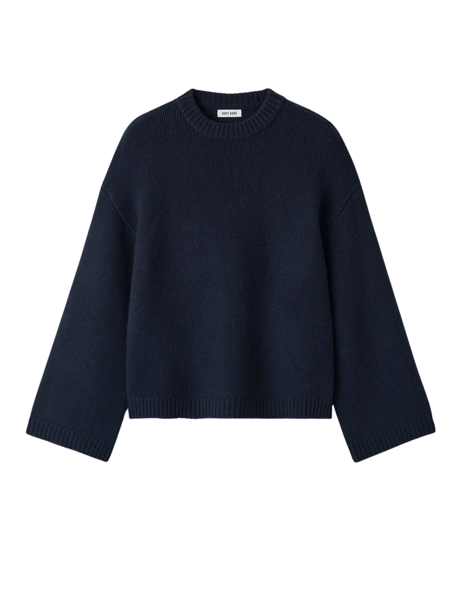 Goat Thick Crew Neck Sweater In Blue