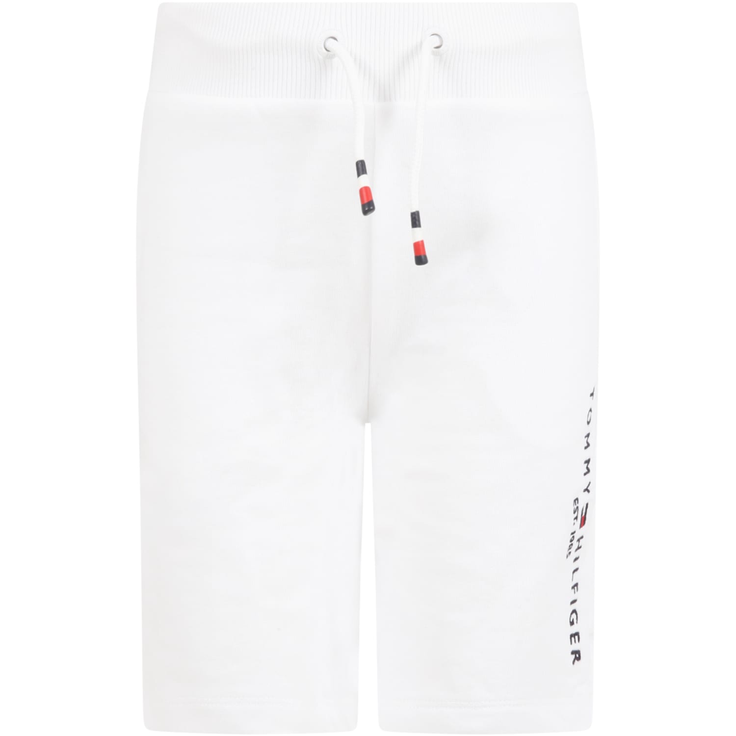 Tommy Hilfiger White Shorts For Boy With Logo