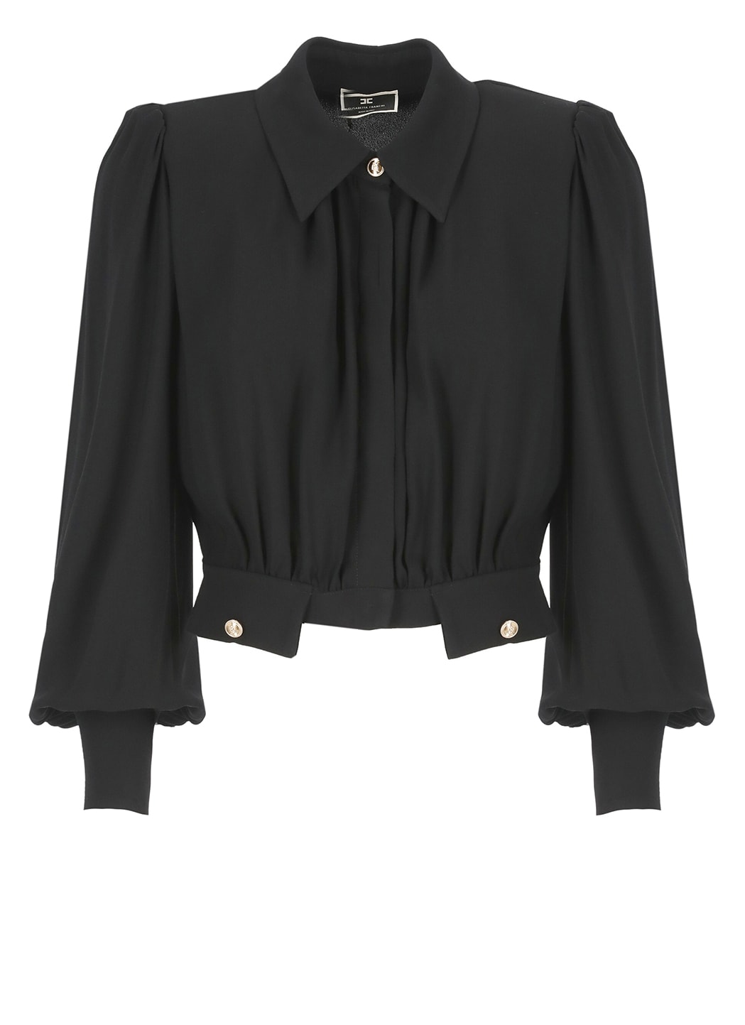 Shop Elisabetta Franchi Viscose Shirt In Black