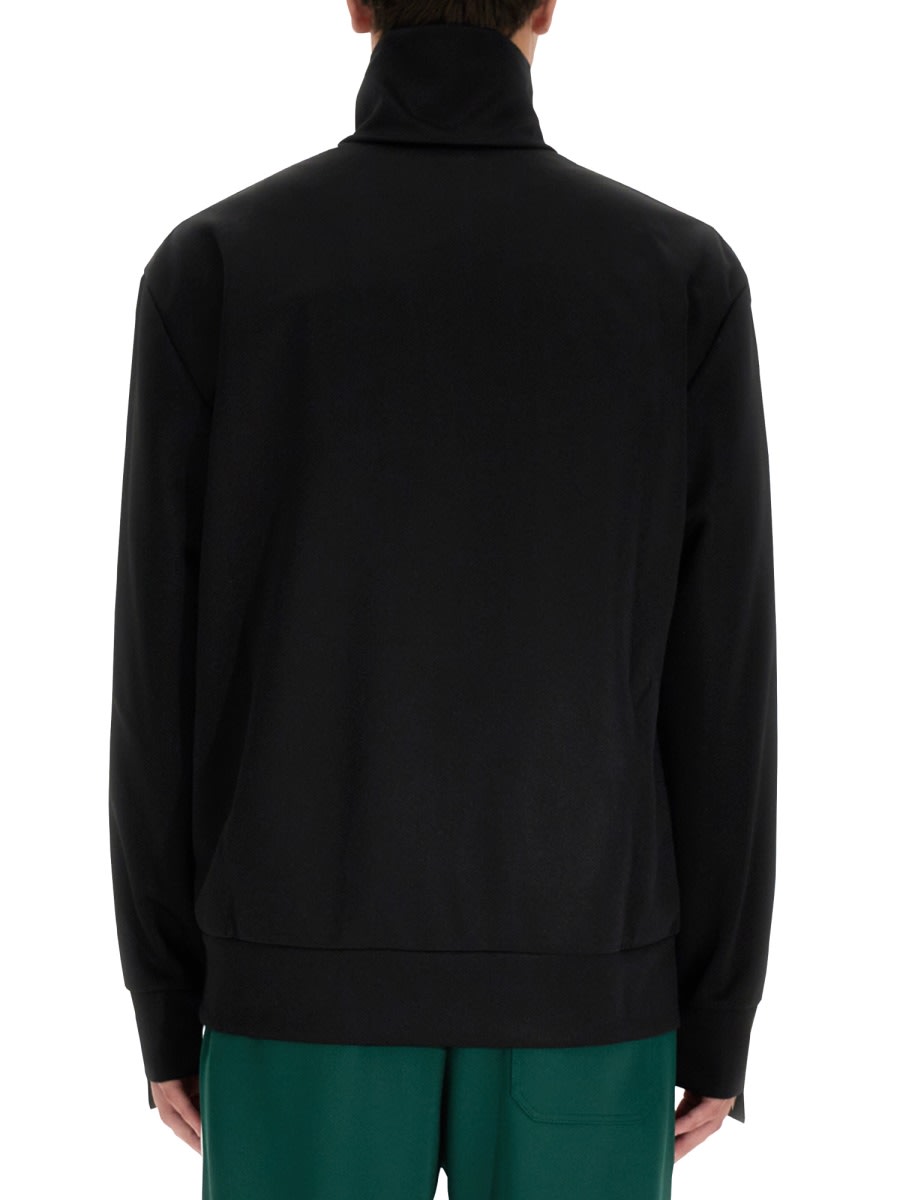 Shop Golden Goose Zipped Track Sweatshirt In Black