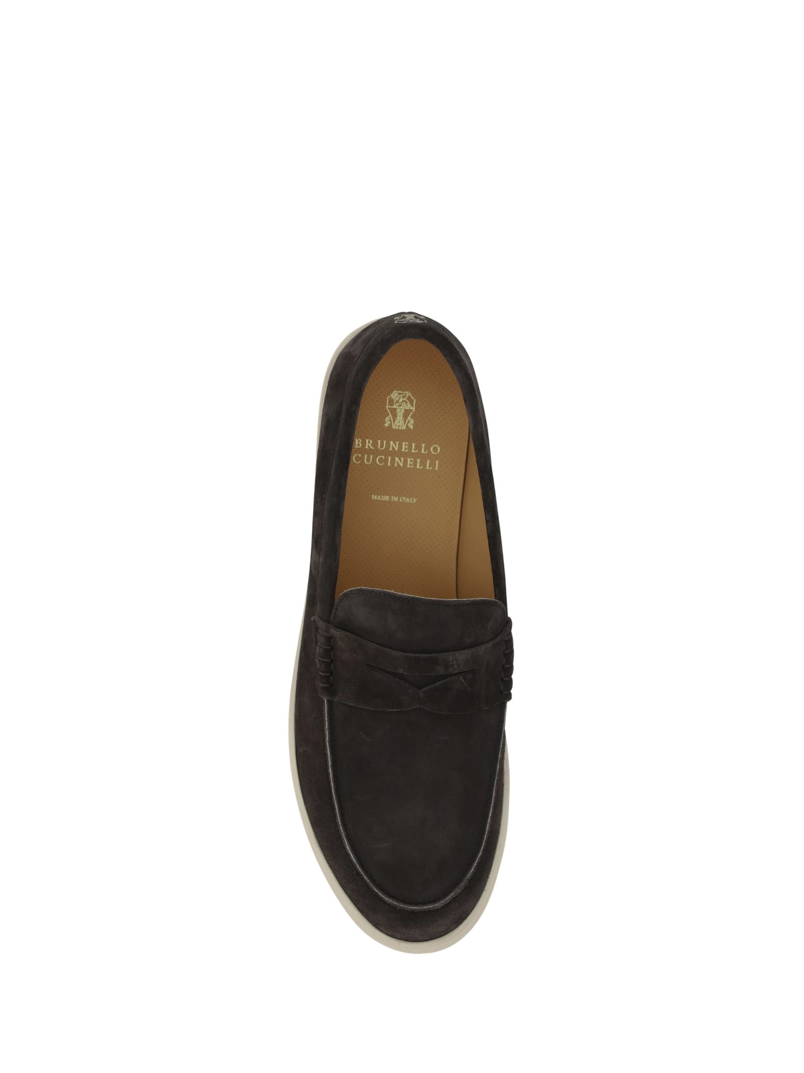 Shop Brunello Cucinelli Loafers In Grey