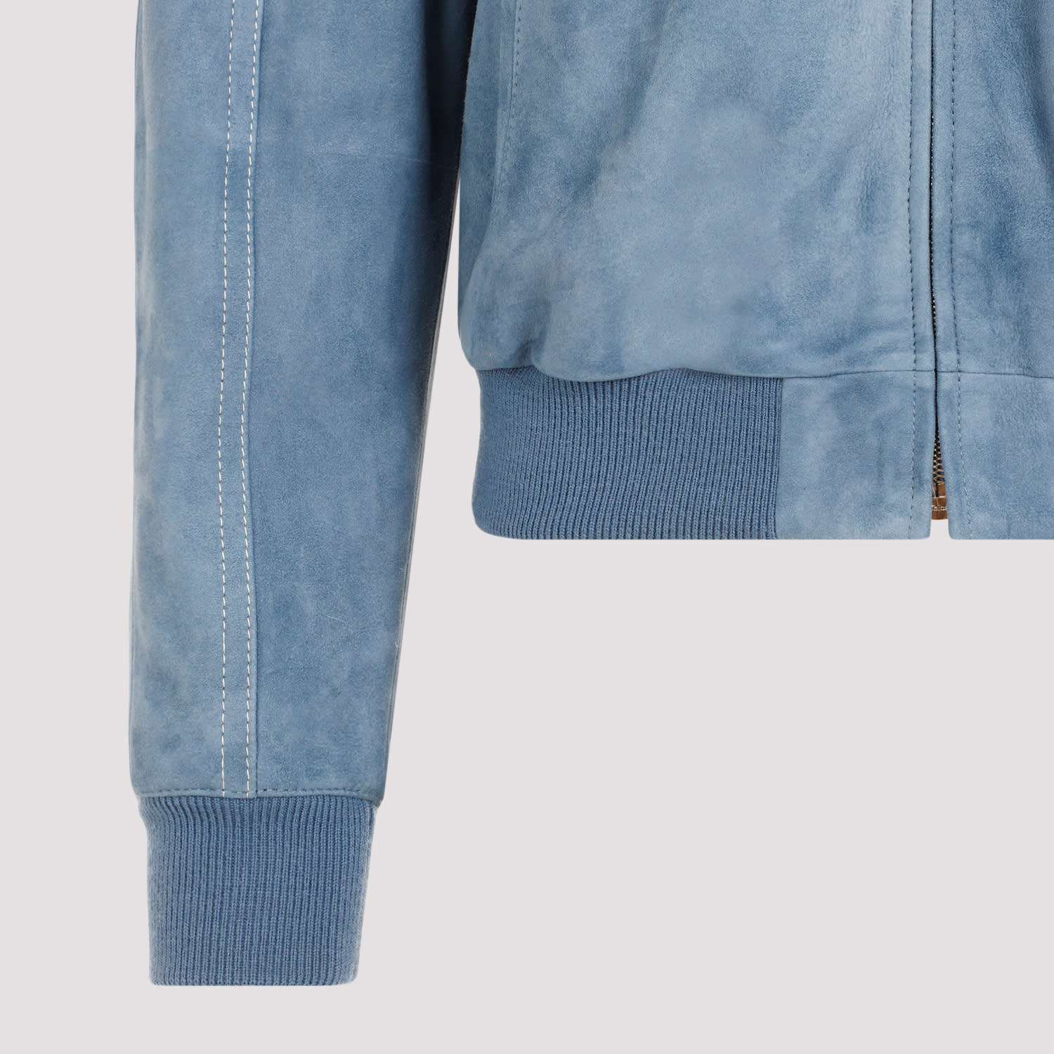 Shop Chloé Bomber Jacket In Grizzled Blue