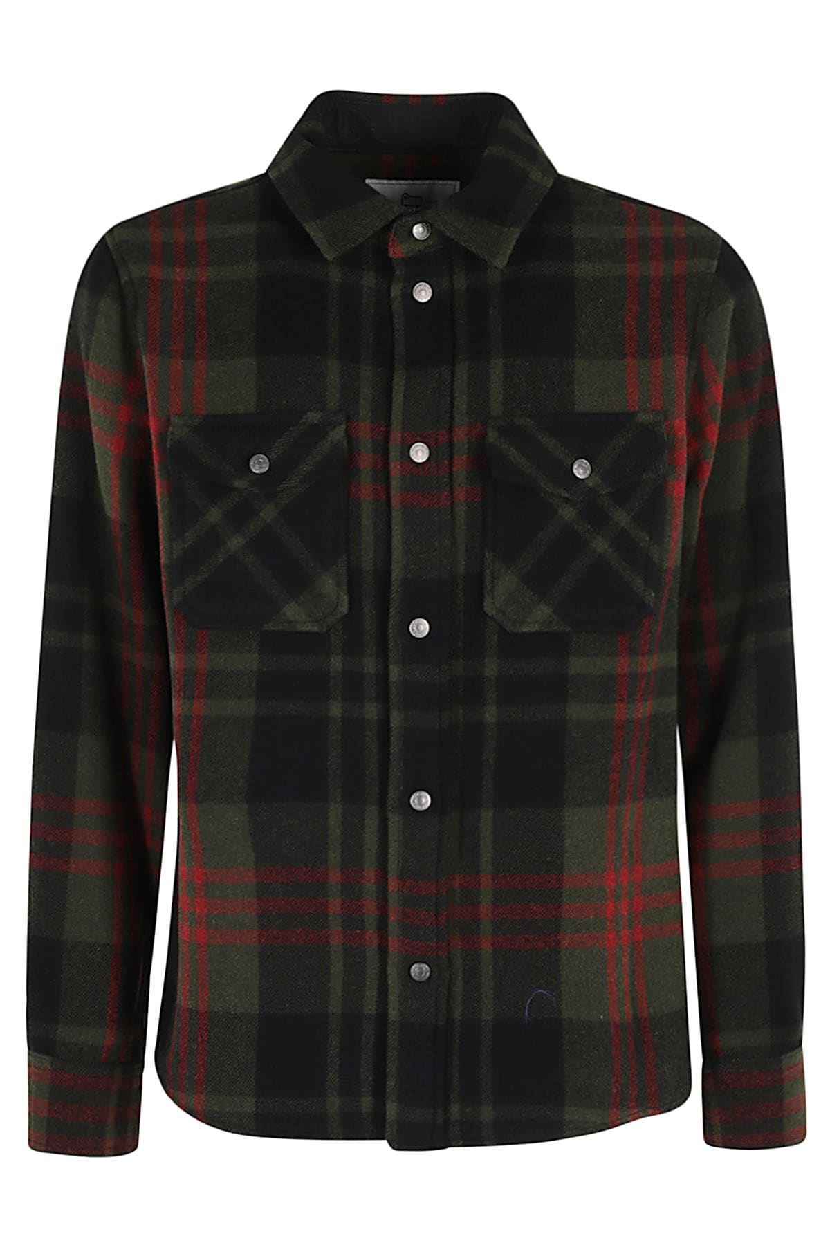 Shop Woolrich Alaskan Melton Overshirt In Greenstone Check