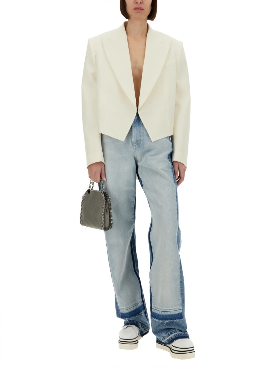 Stella Mccartney Cropped Blazer For Women In White
