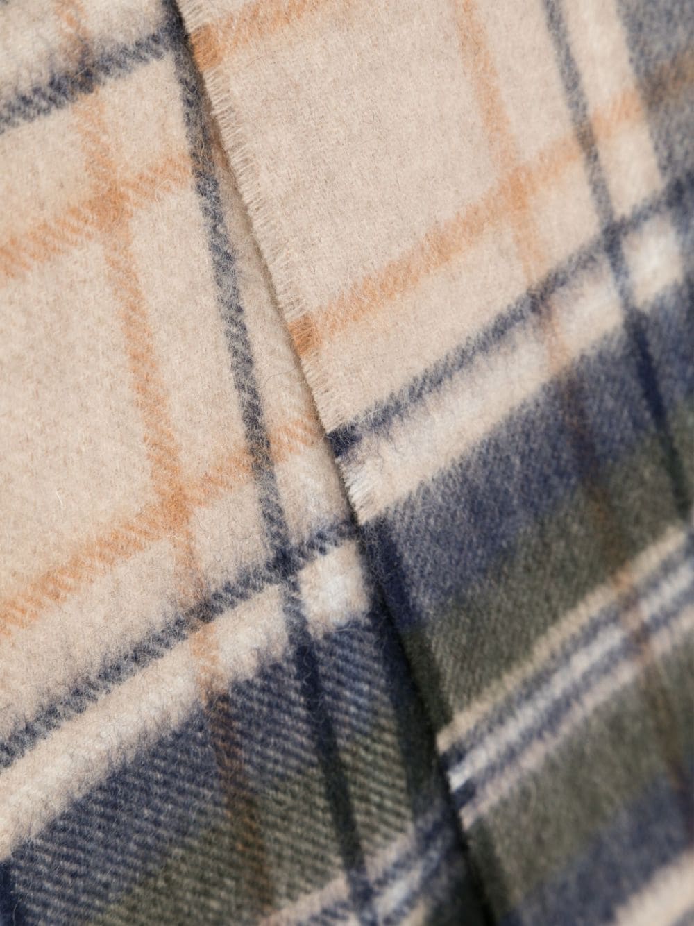 Barbour Tartan Wool And Cashmere Scarf In Neutral