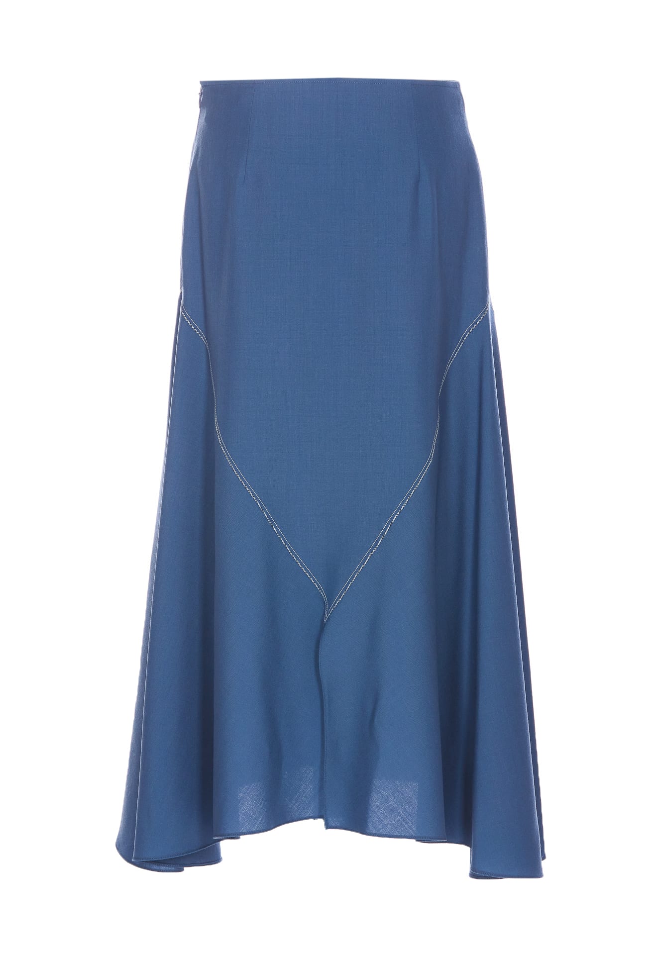 Shop Marni Asymmetrical Skirt In Blue