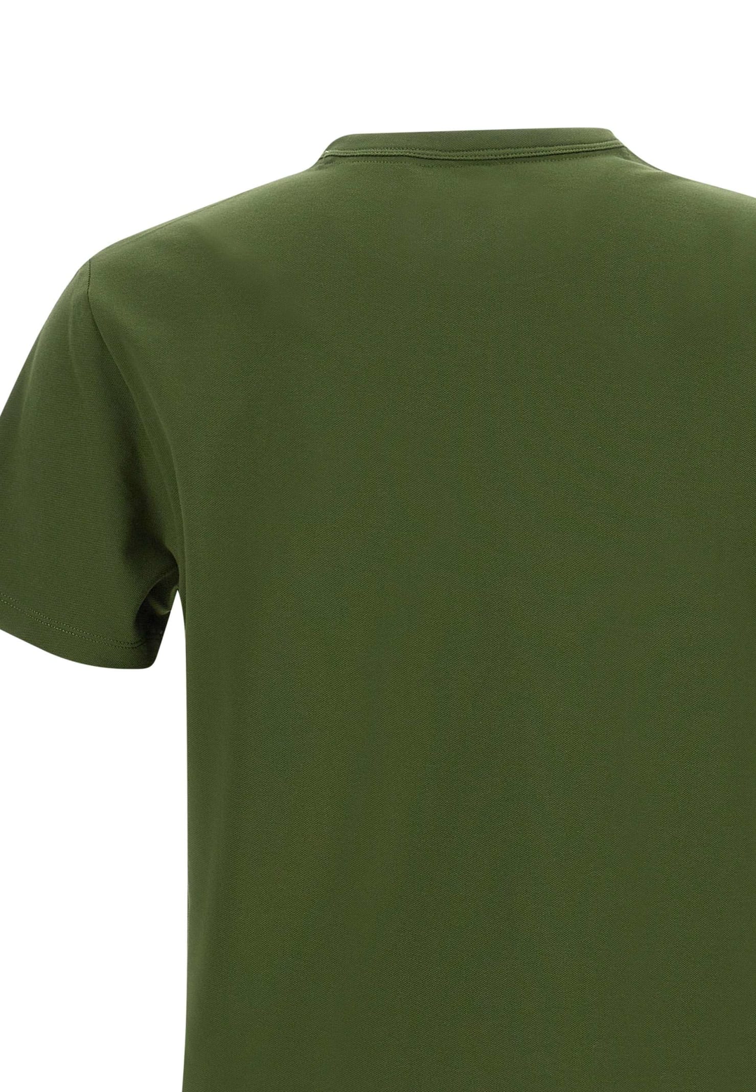 Shop Sun 68 Solid Cotton T-shirt In Green