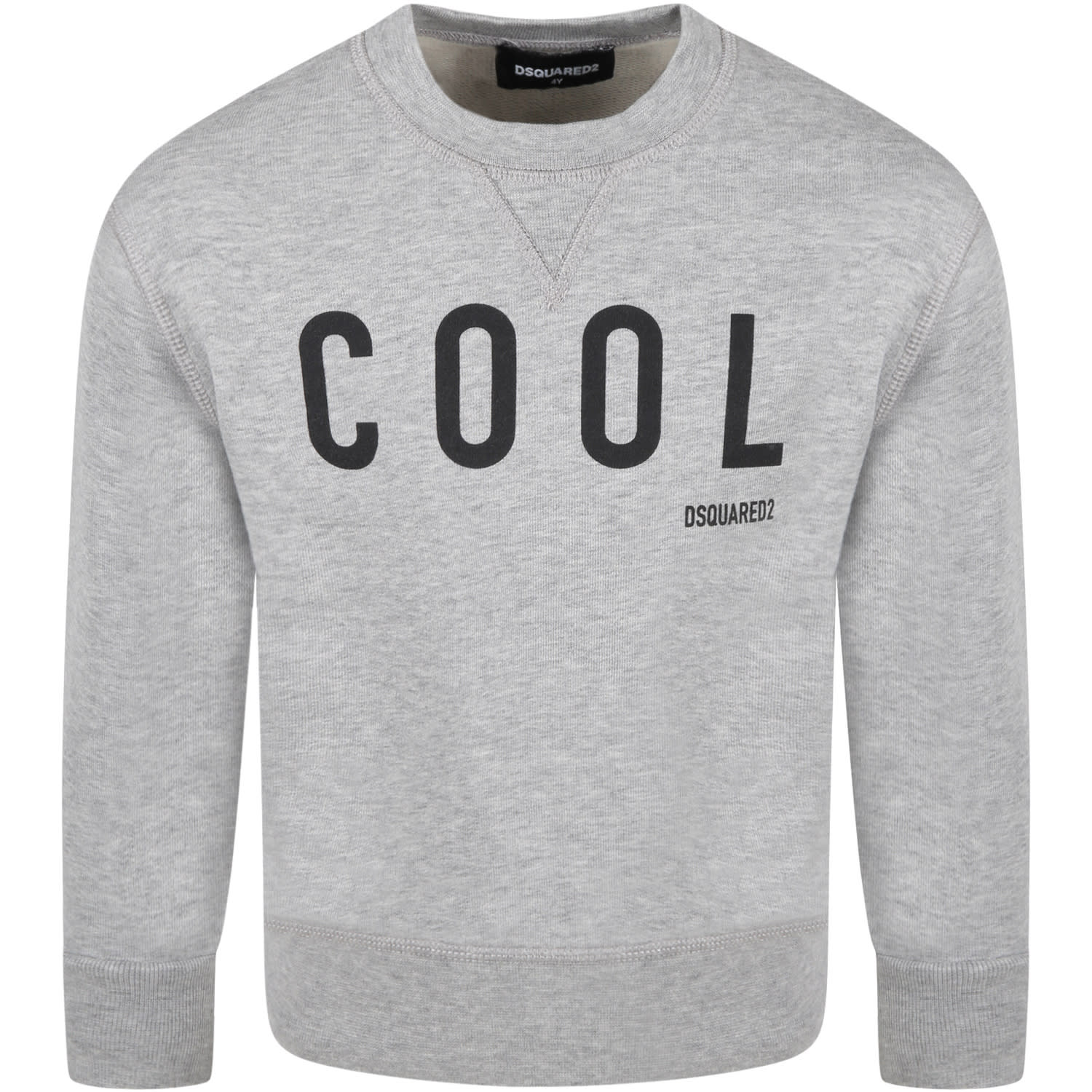 Dsquared2 Gray Sweatshirt For Boy With Black Logo