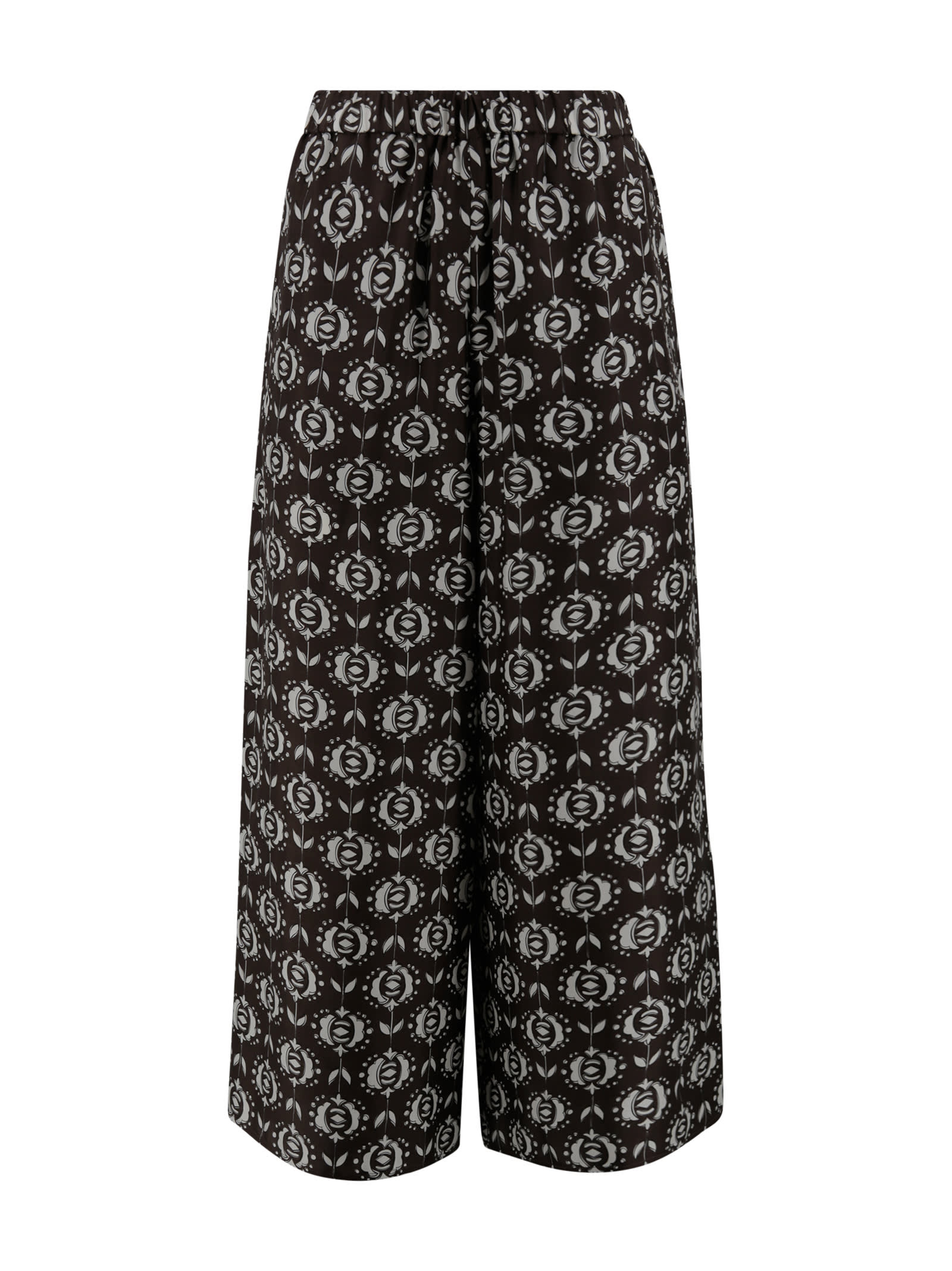 Printer Satin Tortona Wide-leg Pant