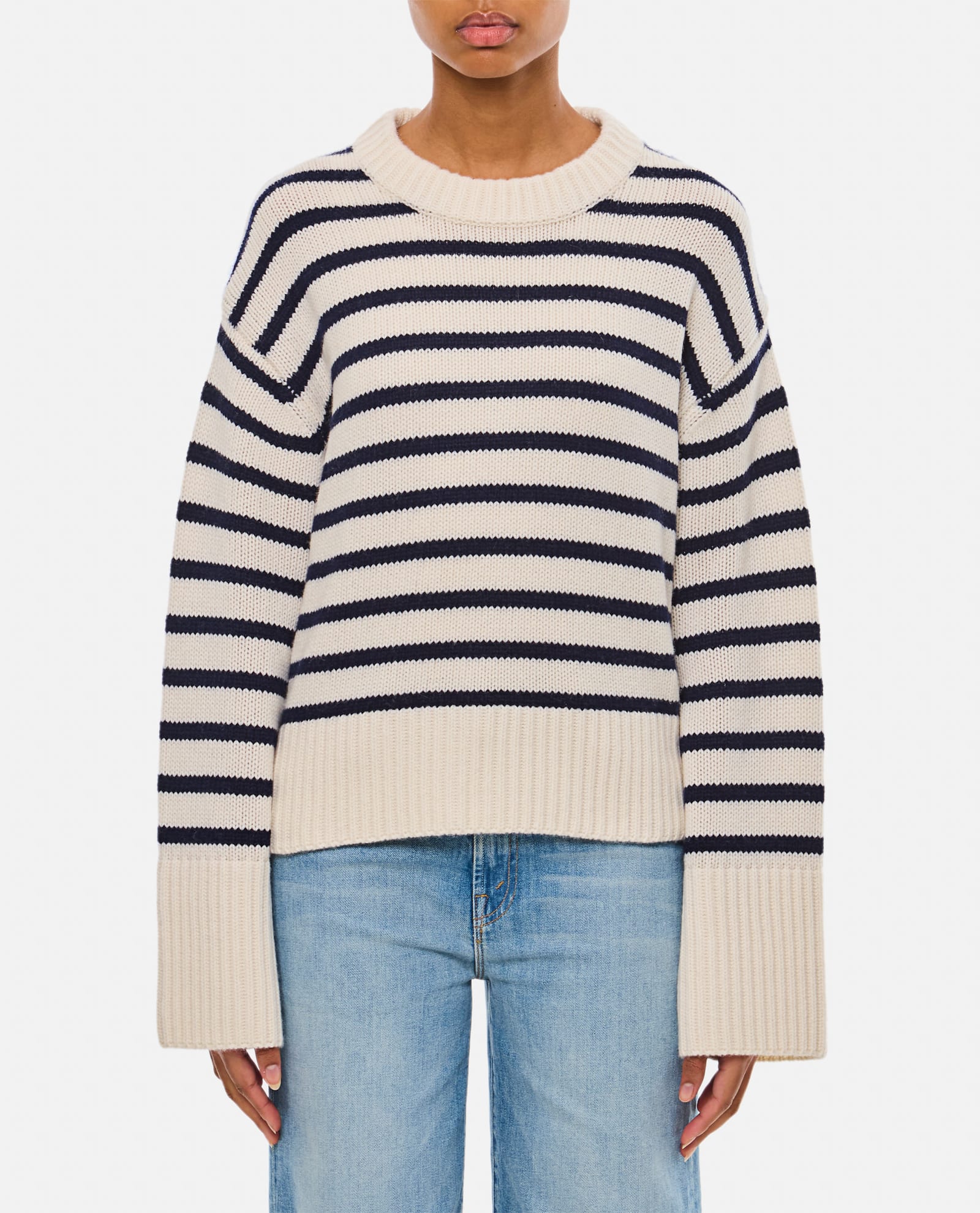 Shop Lisa Yang Sony Stripes Cashmere Sweater In Multicolour