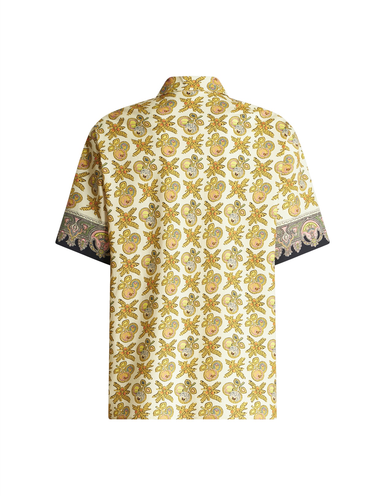 Shop Etro White Shirt With Apples Print All-over