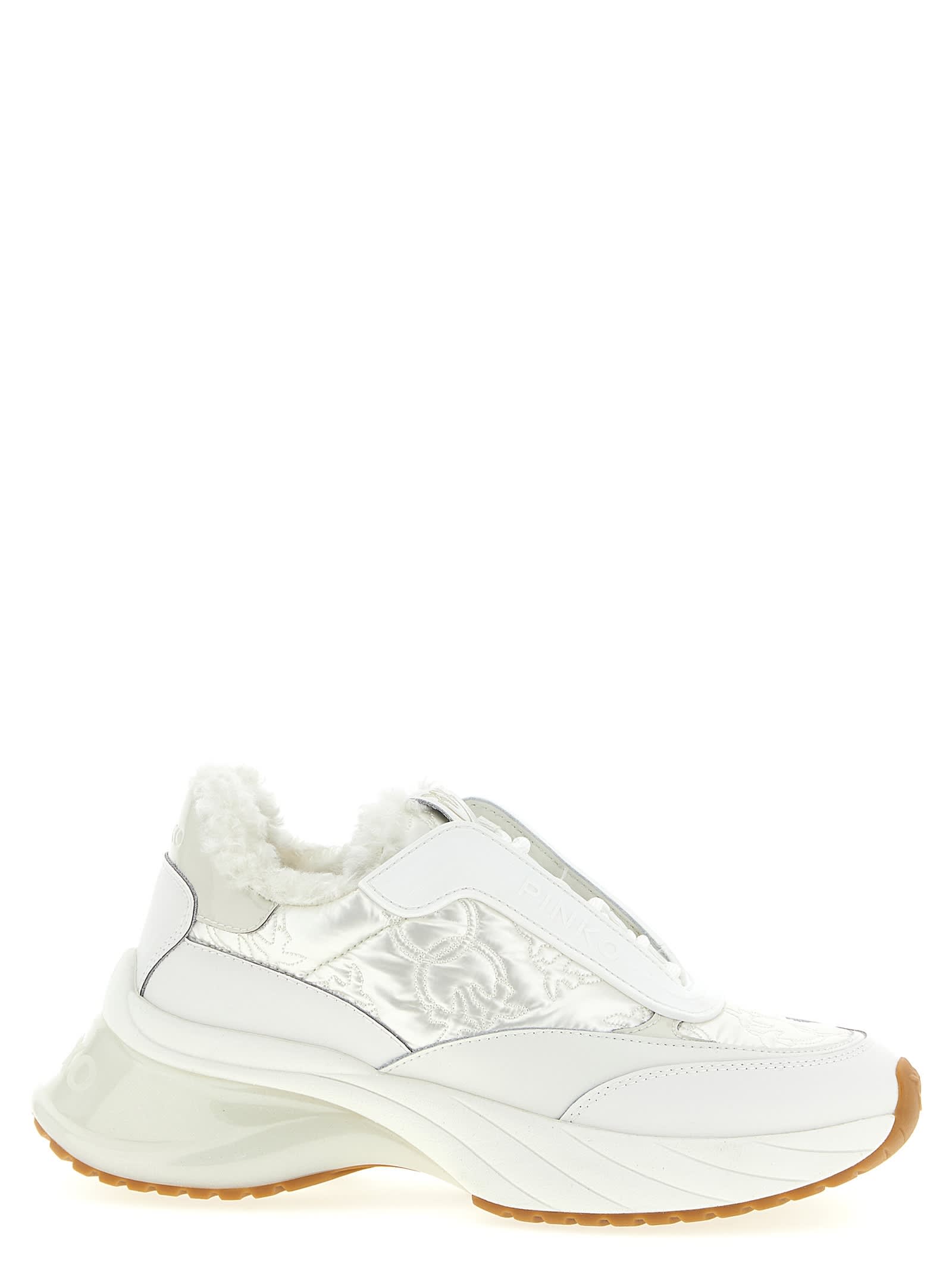 Pinko Ariel 19 Platform Sneakers In White