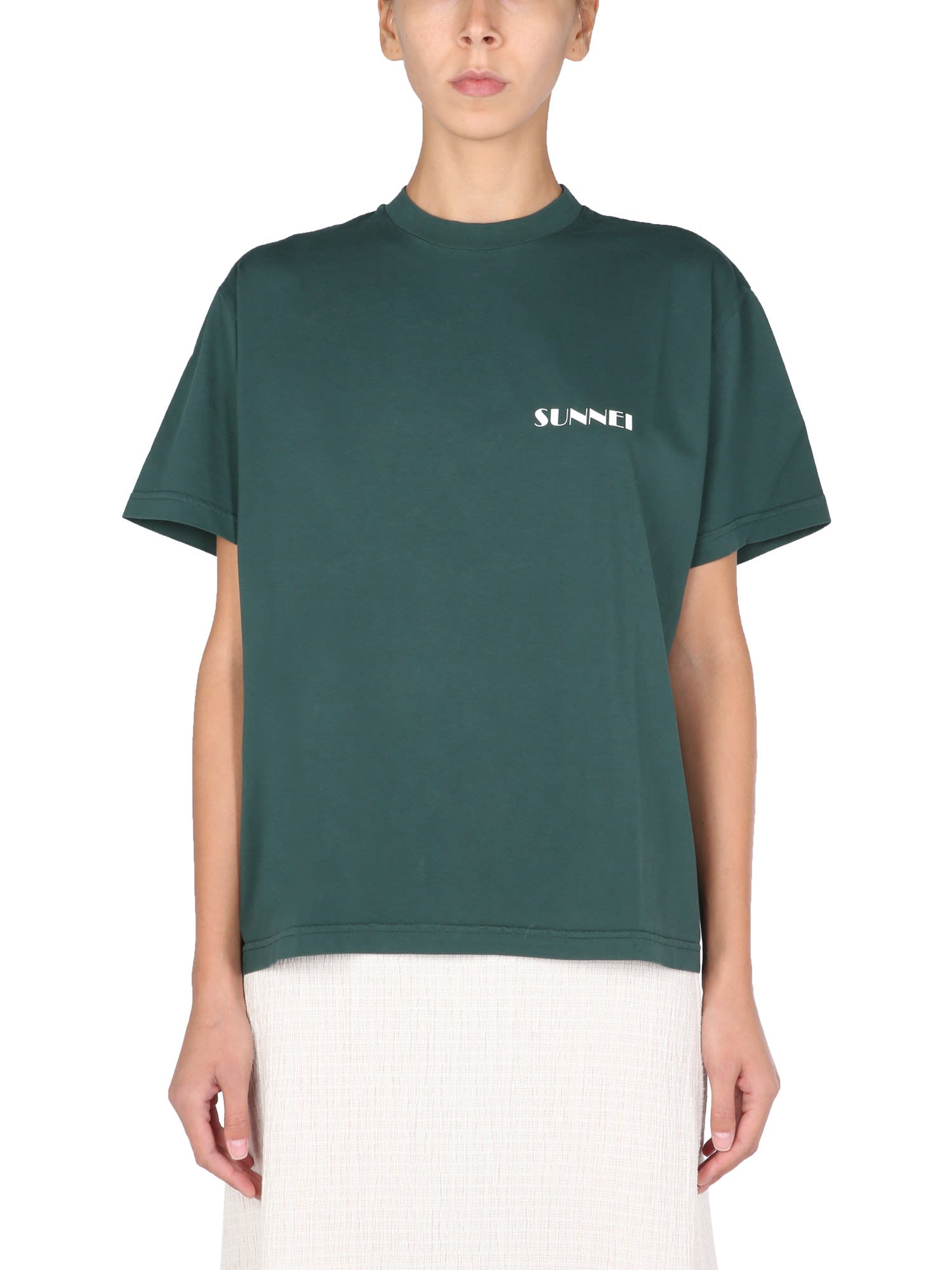 Sunnei T-shirt With Mini Logo Print