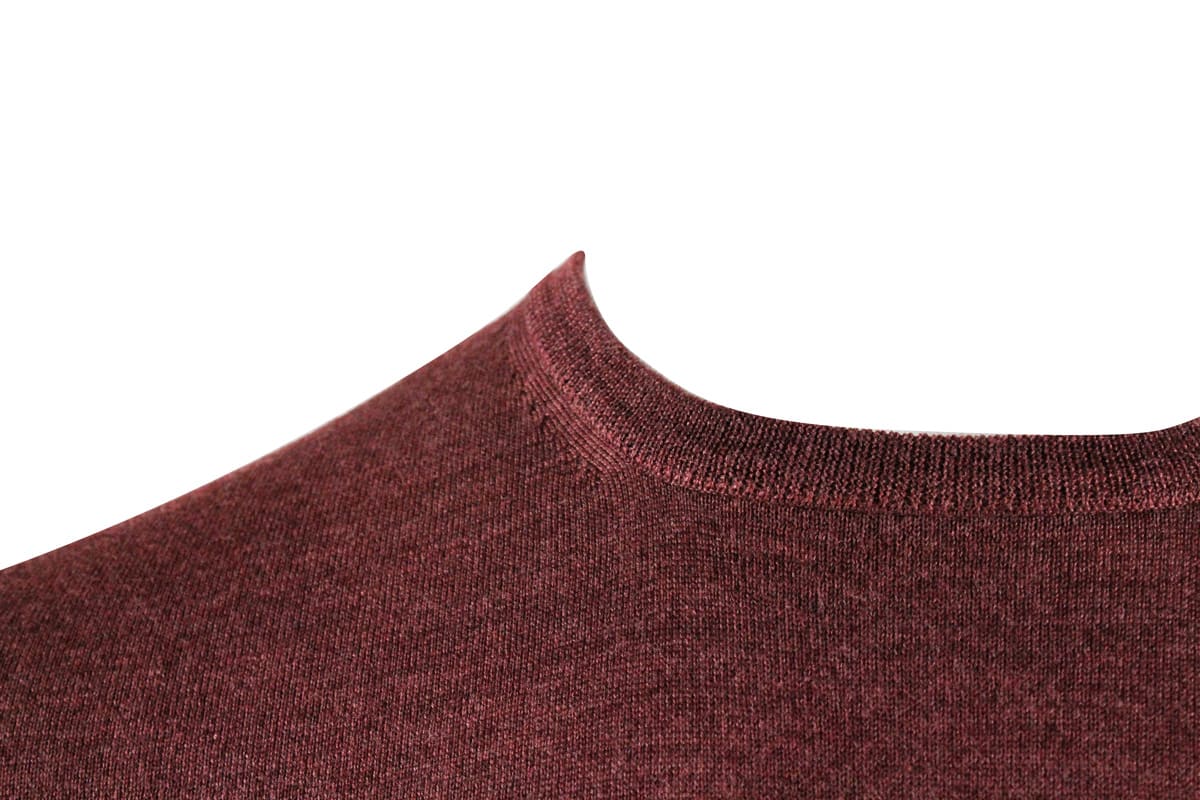 Shop Barba Napoli Light Long-sleeved Crewneck Sweater In Wool And Silk In Rust