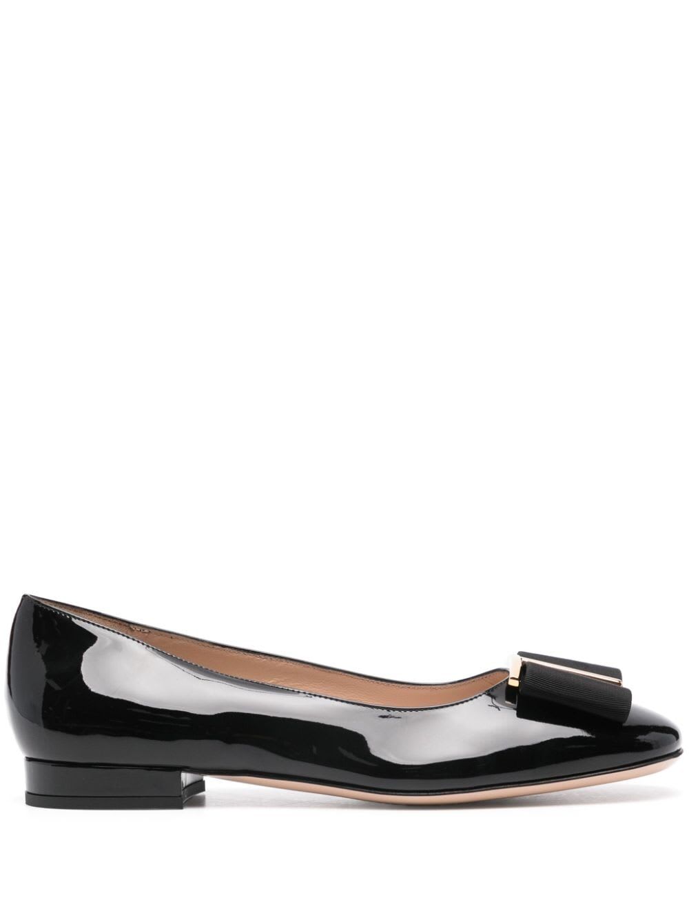 Shop Tom Ford Patent Leather + Gros Grain Ballerina In Black