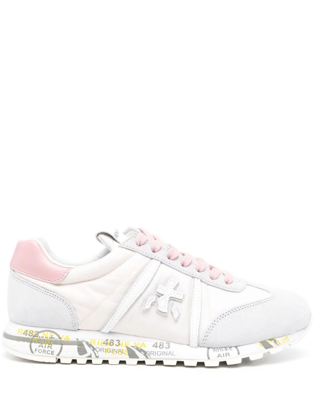 Shop Premiata Lucyd Bi Material Sneakers In Pink